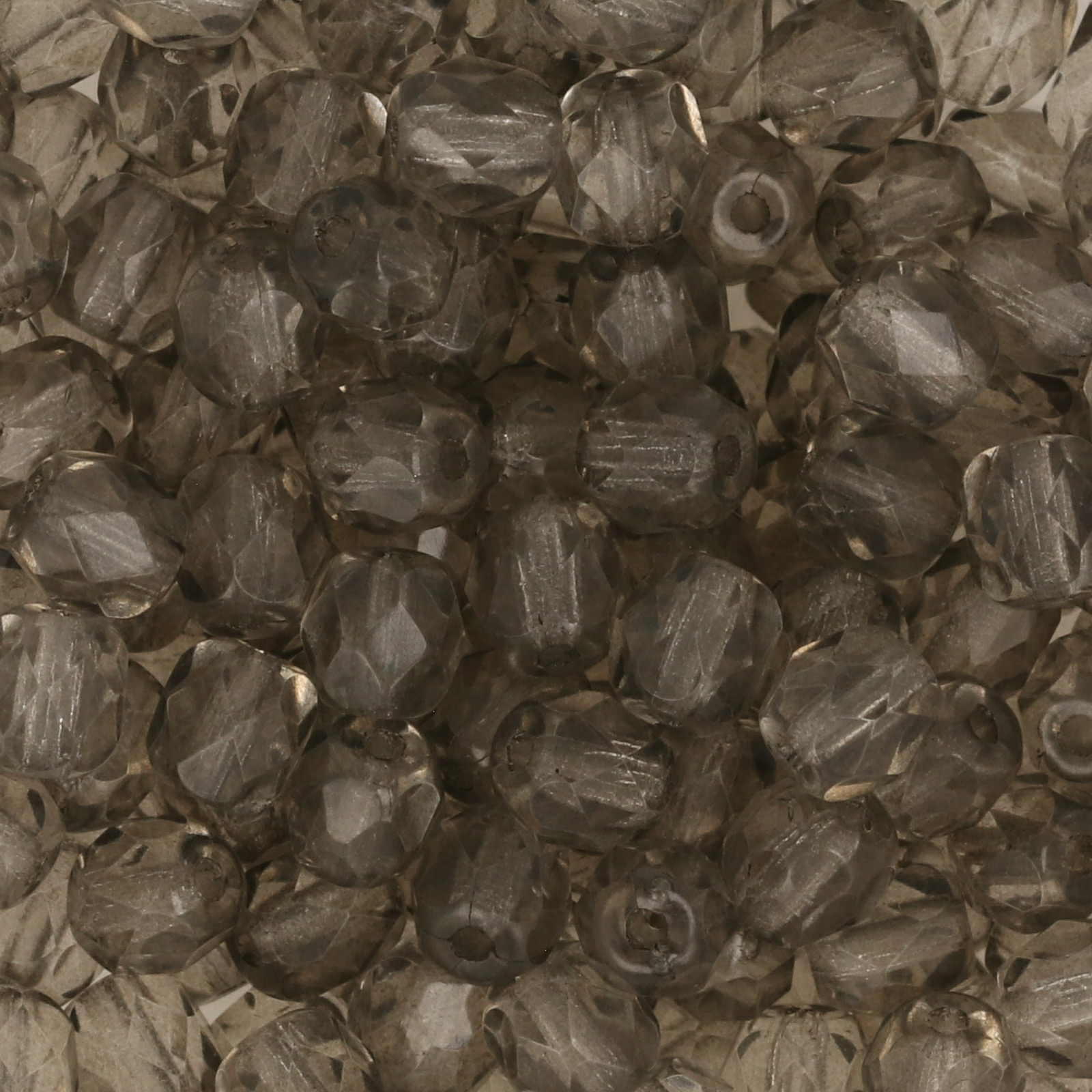 böhmische glasschliffperlen crystal dark grey solgel 4mm | 50st