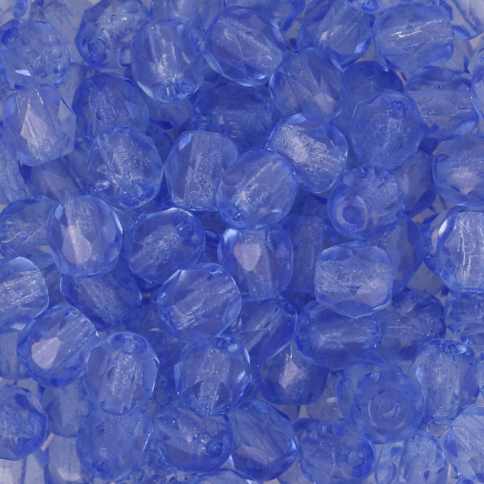czech fire-polished round beads crystal dark blue solgel 4mm | 50pc