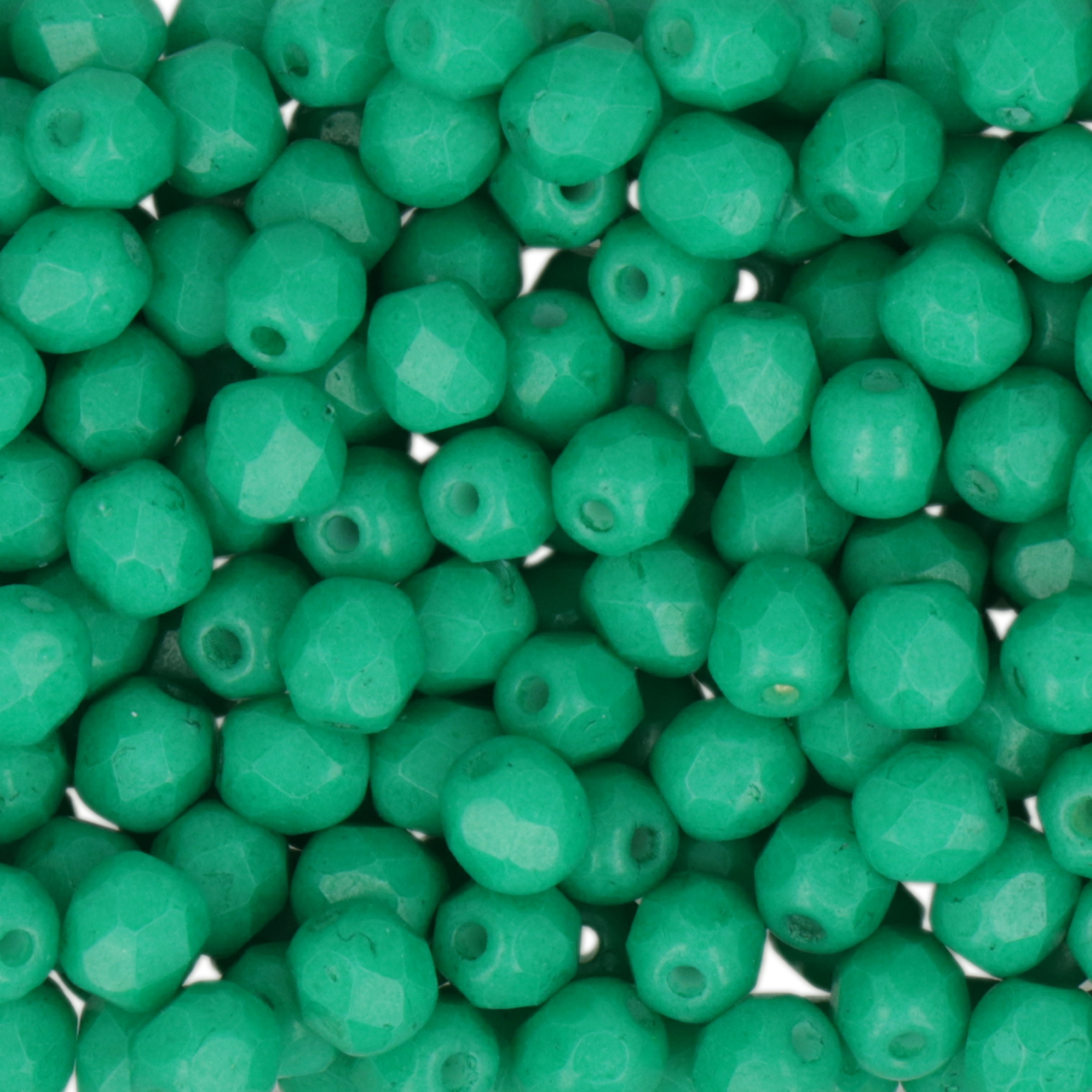 böhmische glasschliffperlen intensive emerald 4mm | 50st