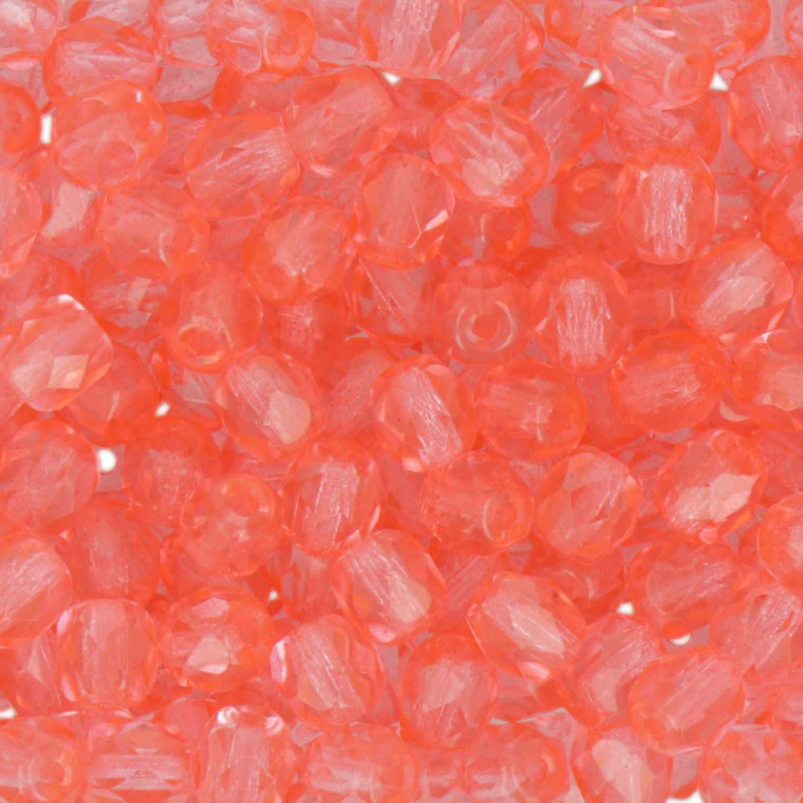czech fire-polished round beads crystal red solgel 4mm | 50pc