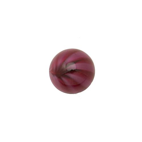 fuchsia and red rays glass cabochon smooth round 12mm | 1pc