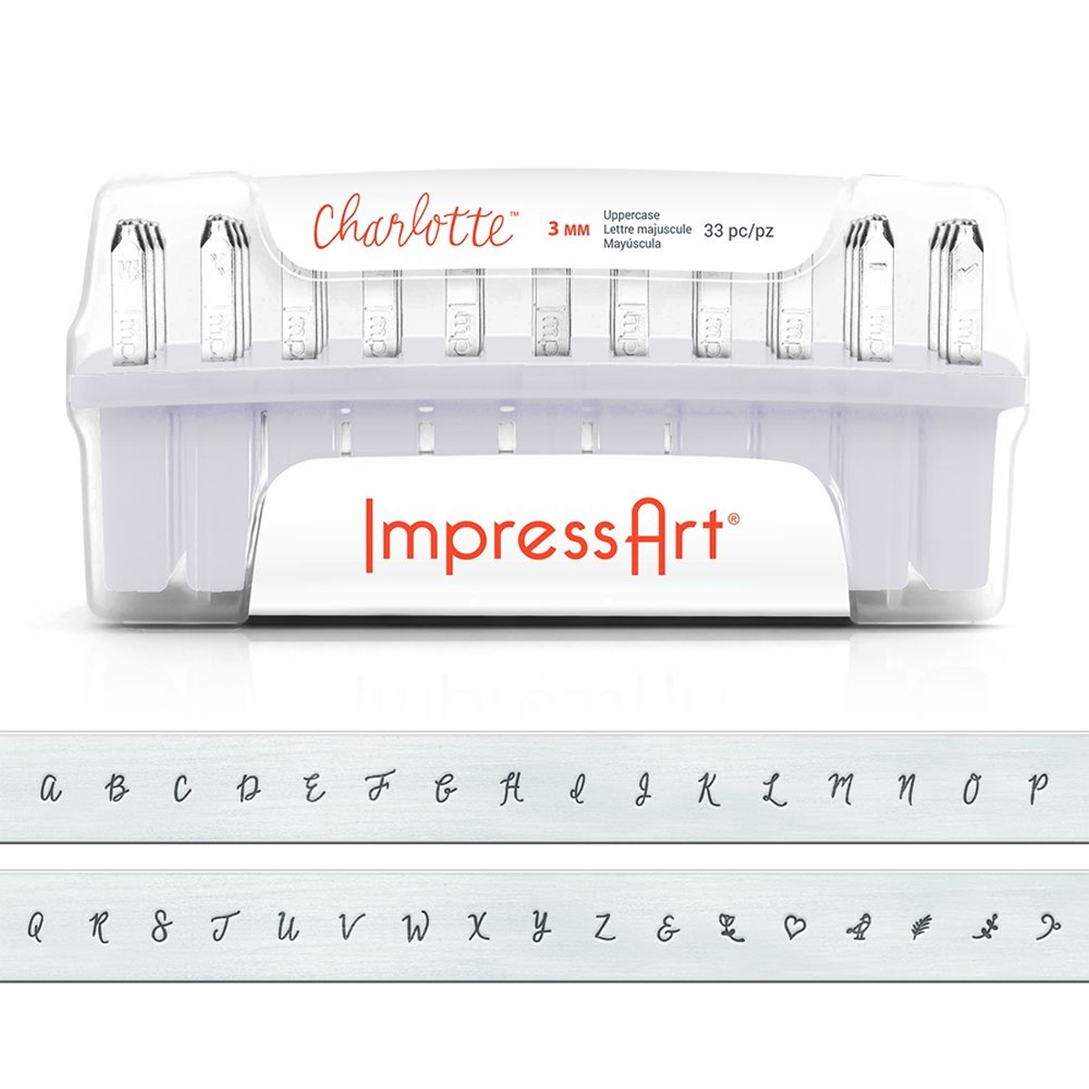 letter stamp charlotte alphabet set 3mm großbuchstaben | 1st
