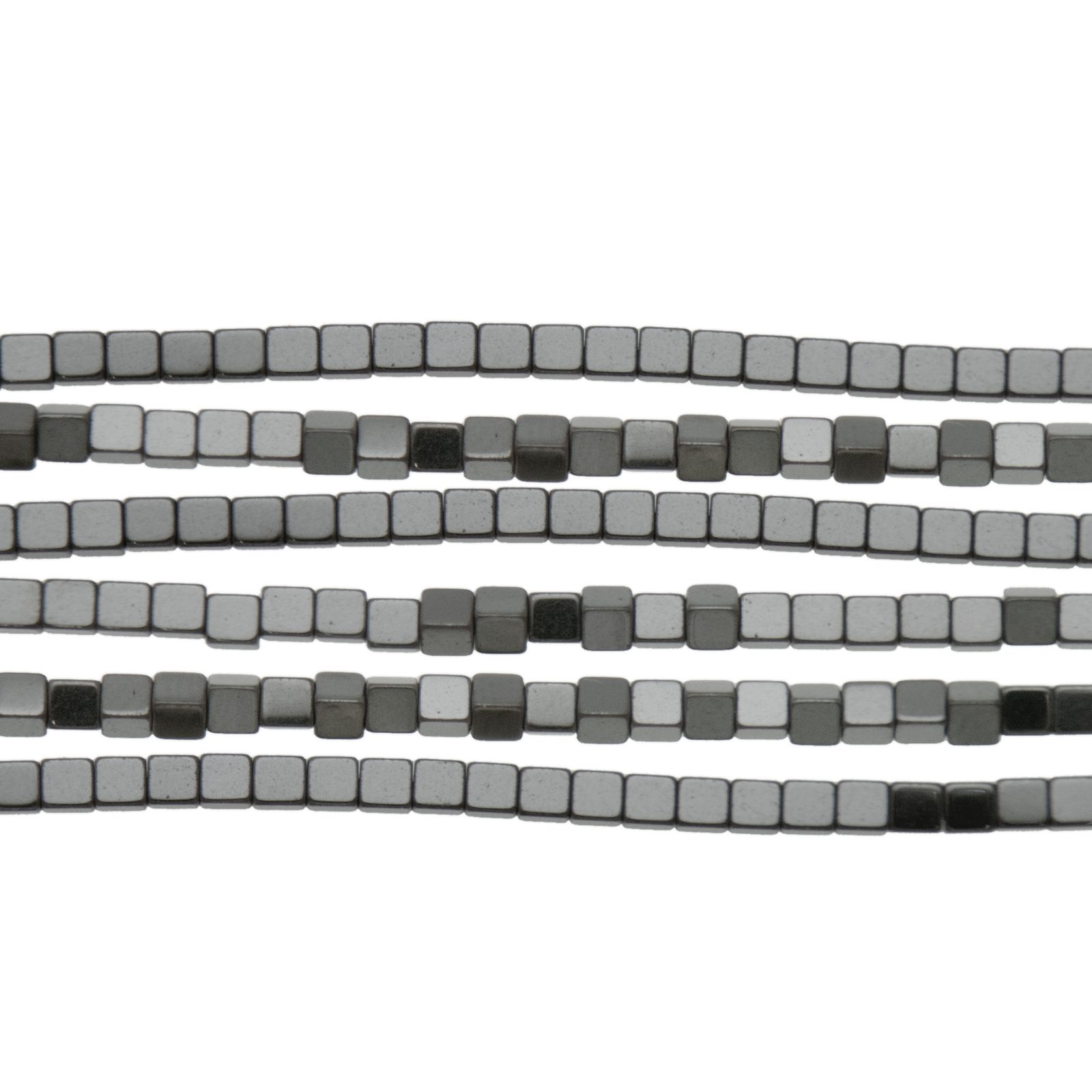 hämatit glatt würfel 2mm | strang 38/40cm