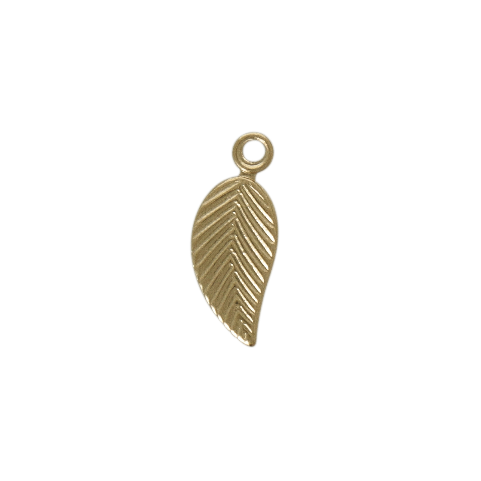 gold-filled 14k leaf link charm 10x5mm | 2pc