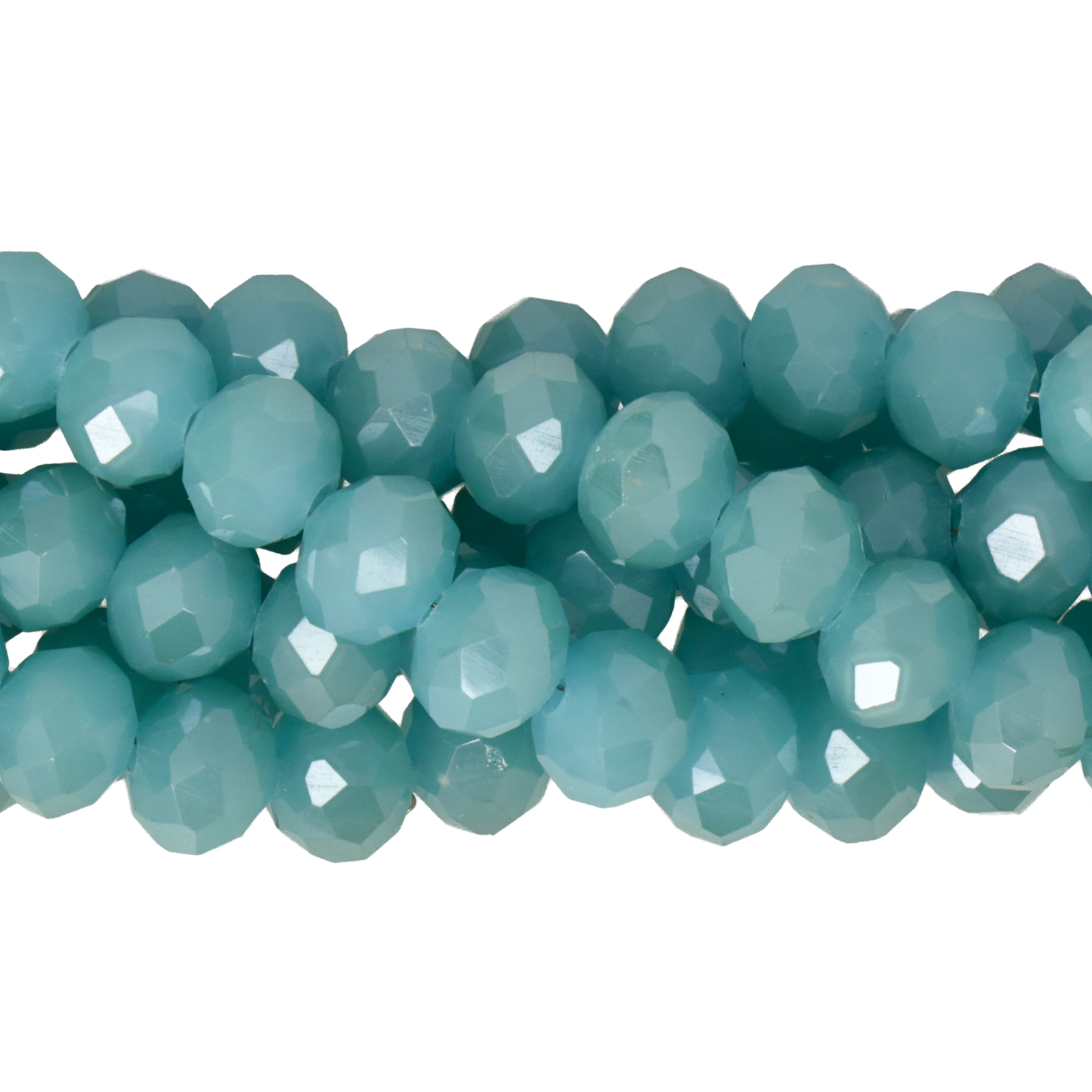 chinese glasperlen facettiertes rondelle opaque light sugar paper luster 8x6mm | 1-strang