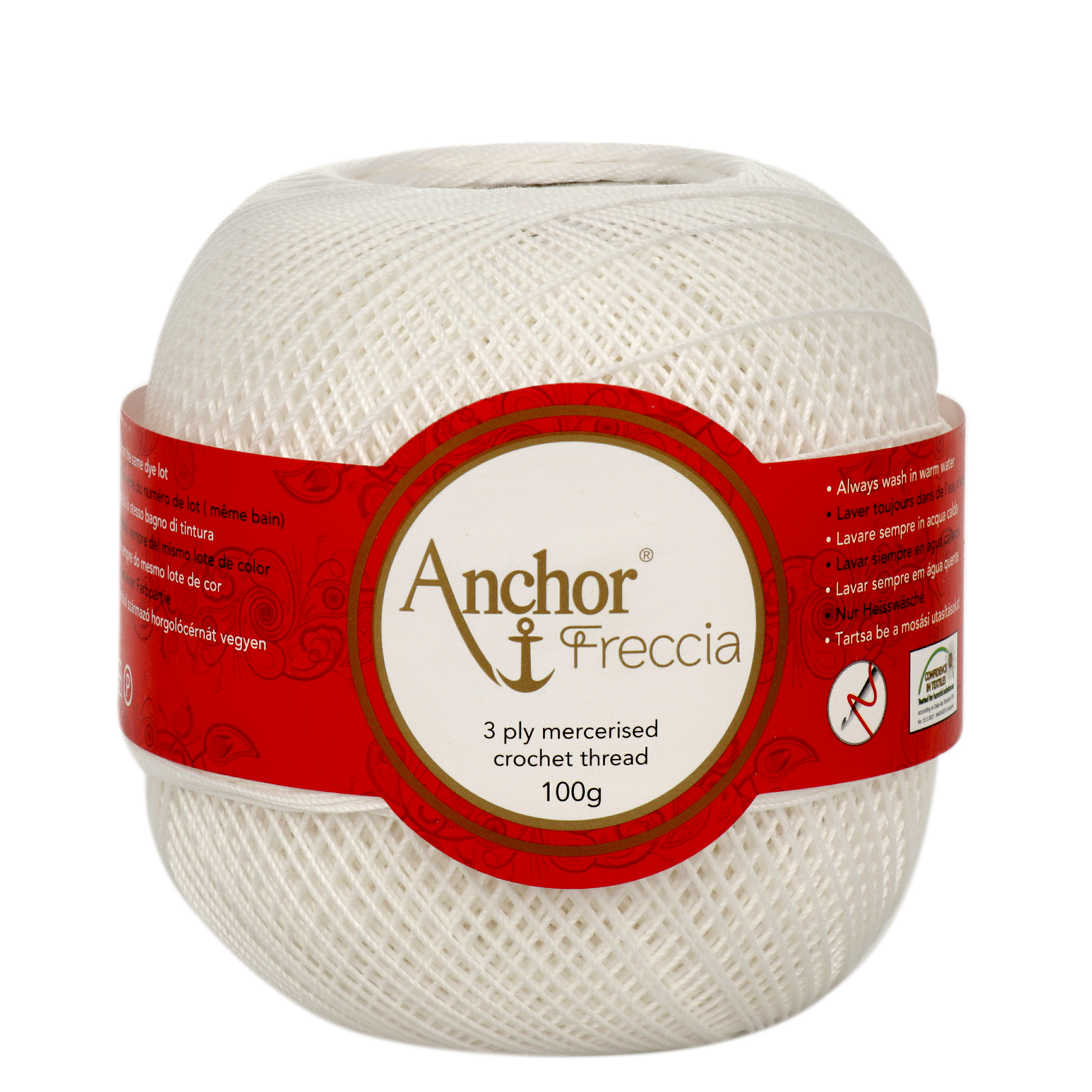 anchor freccia 8 - white (07901) - 100gr (390mt) | 1pc