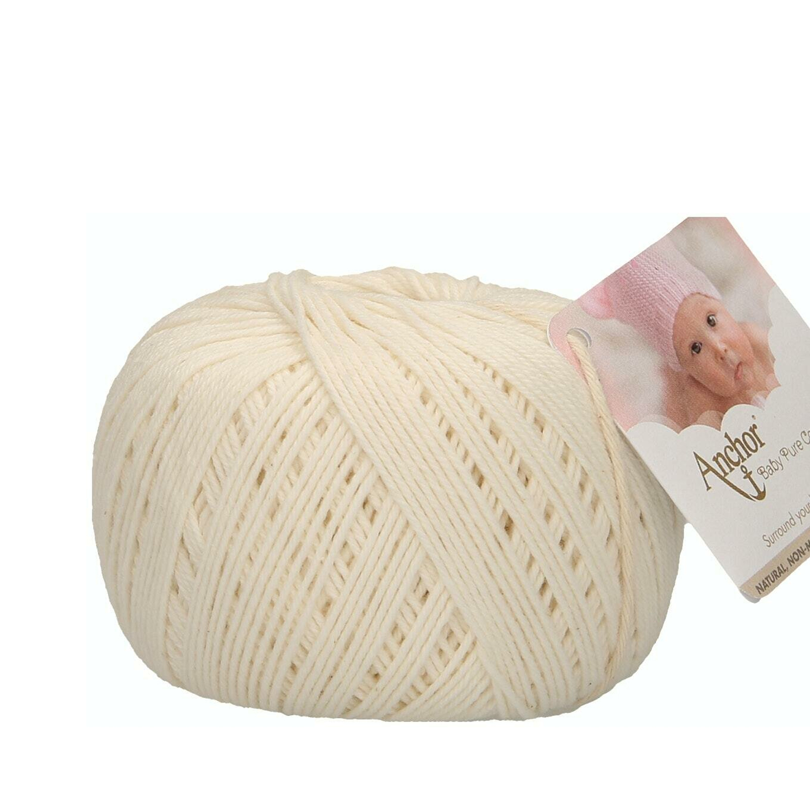 anchor baby pure cotton - ivory (00105) - 50gr (165mt) | 1pc