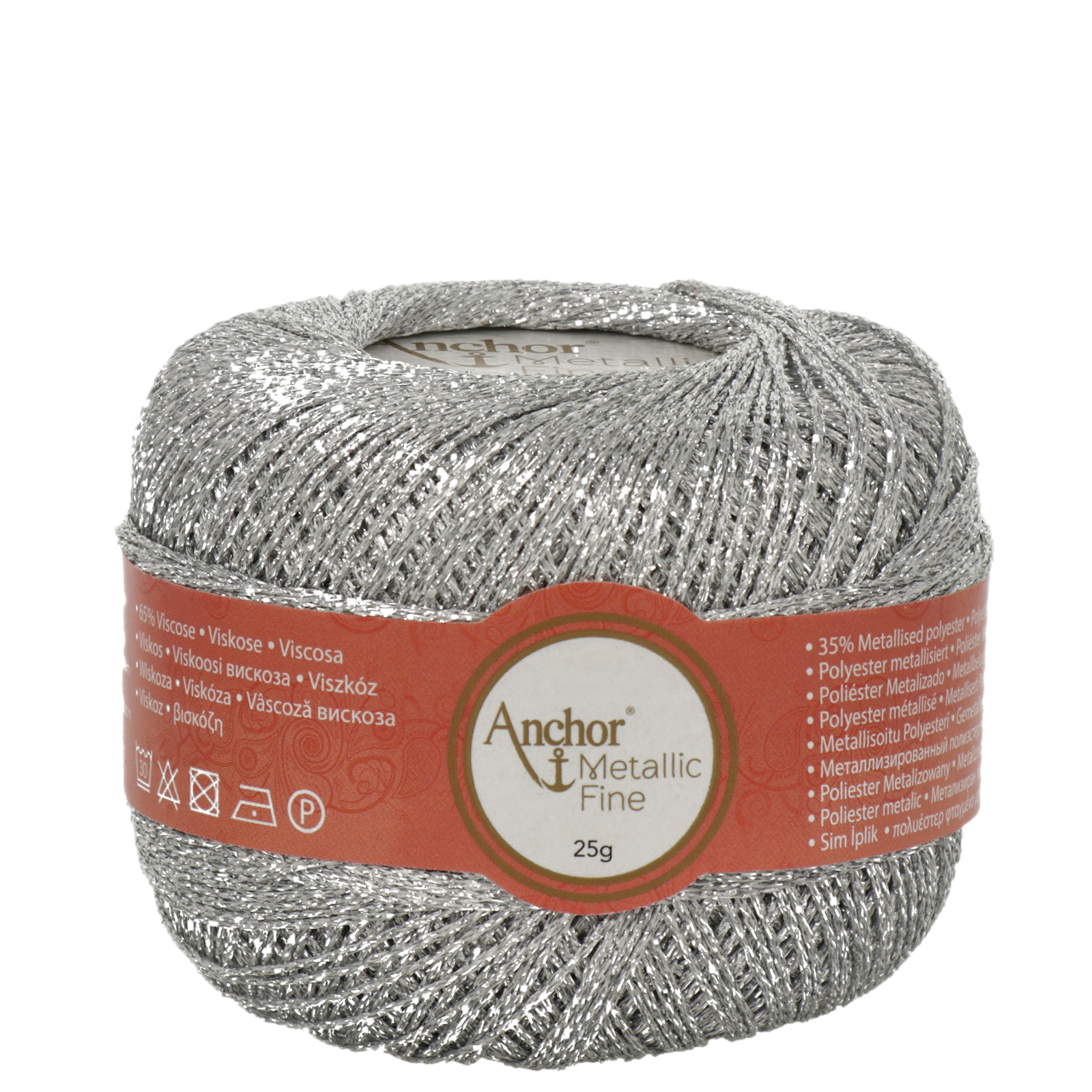 anchor metallic fine - silver (00301) - 25gr (250mt) | 1pc