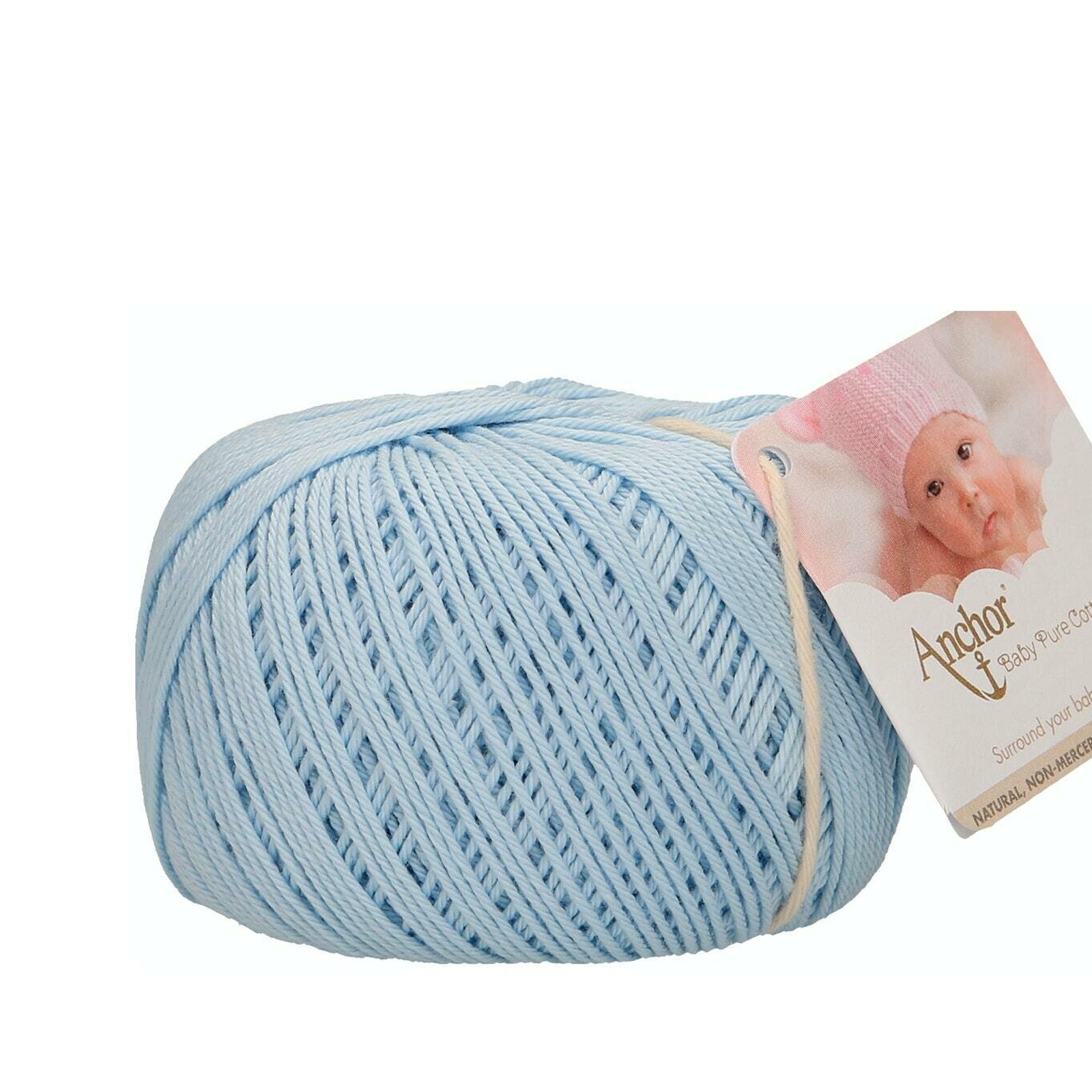 anchor baby pure cotton - baby blue (00128) - 50gr (165mt) | 1pc