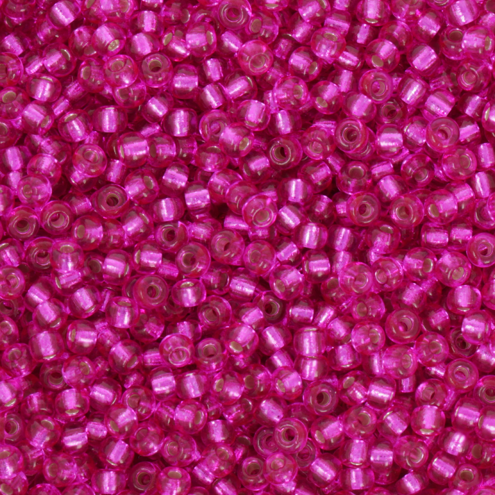 miyuki rocailles 8/0 - silver-lined transparent fuchsia (1340) | 10gr