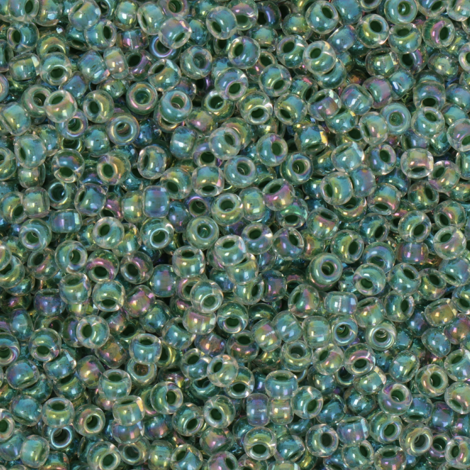 miyuki rocailles 8/0 - color-lined lime/crystal ab (277) | 10gr