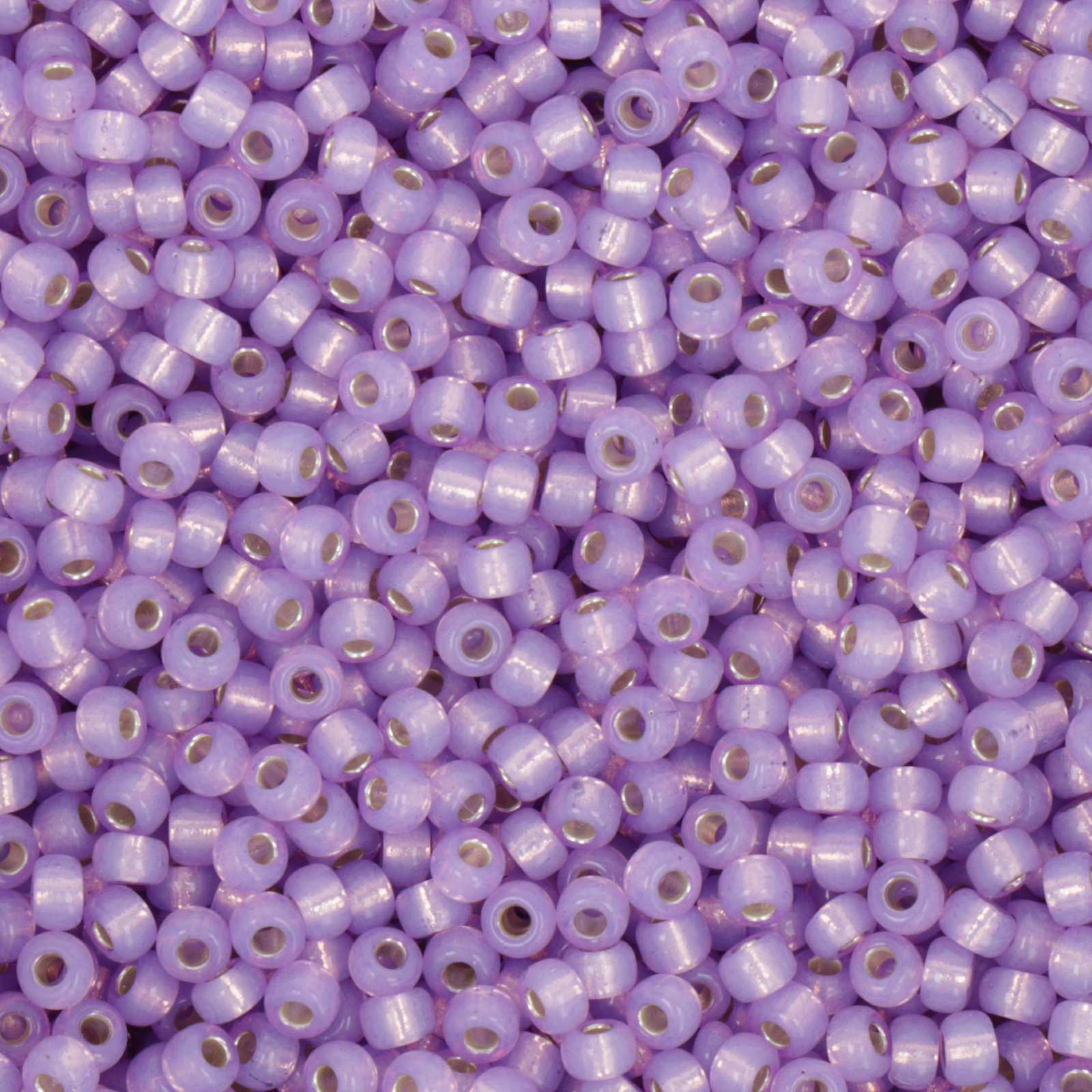 miyuki rocailles 8/0 - dyed silver-lined alabaster lilac (574) | 10gr