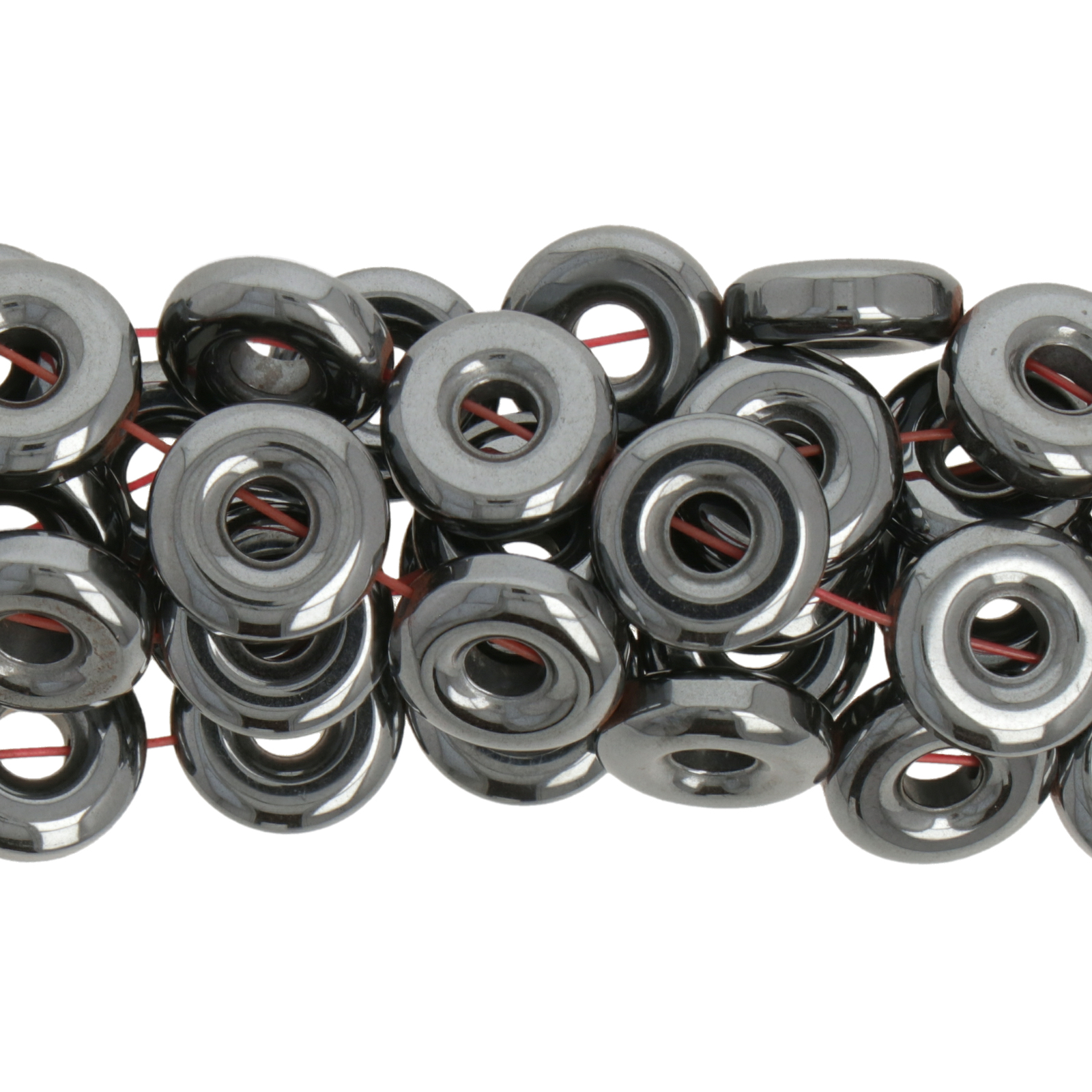 hämatit donut glatt 10mm | 10st