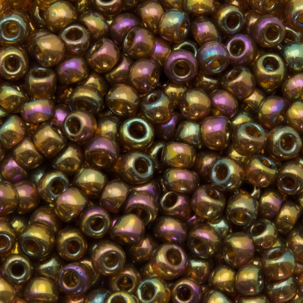 saatperlen toho 6/0 gold lustered dark topaz (459) | 10gr
