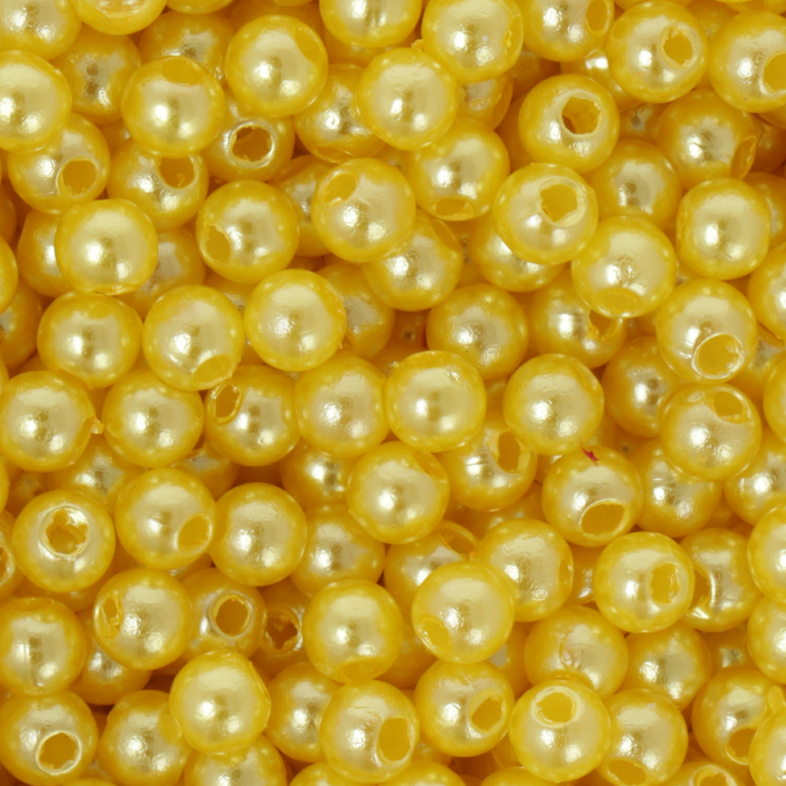 plastic pearl - pale yellow 4mm - 650pc aprox. | 25gr