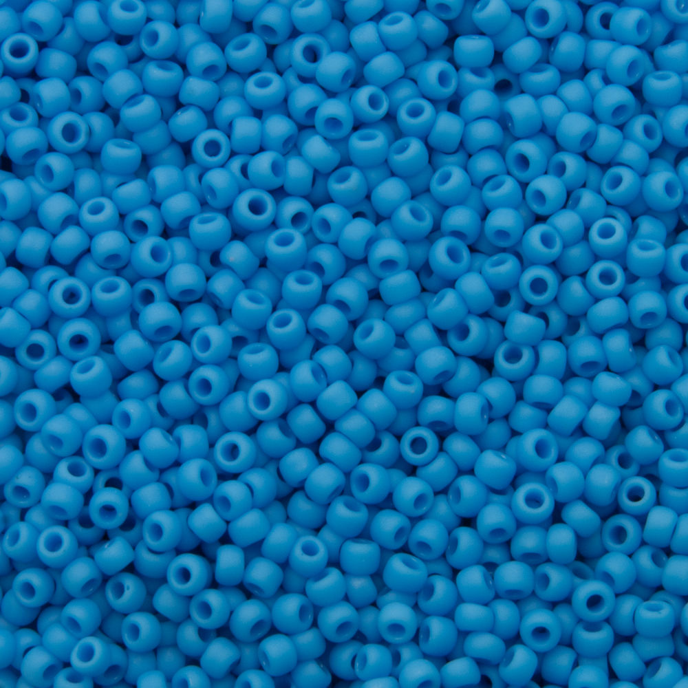 rocaille toho seed beads 11/0 opaque frosted cornflower (43df) | 10gr