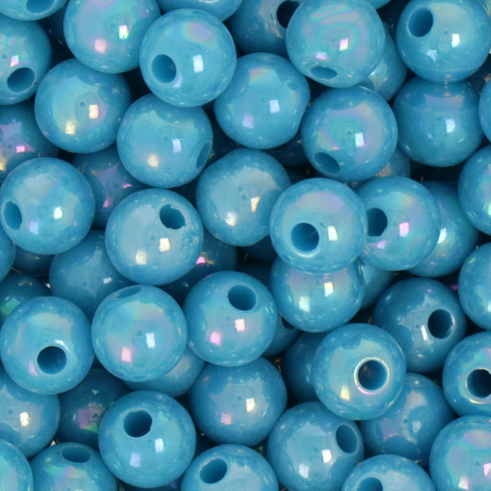 plastic pearl - sky blue luster 6mm - 210pc aprox. | 25gr