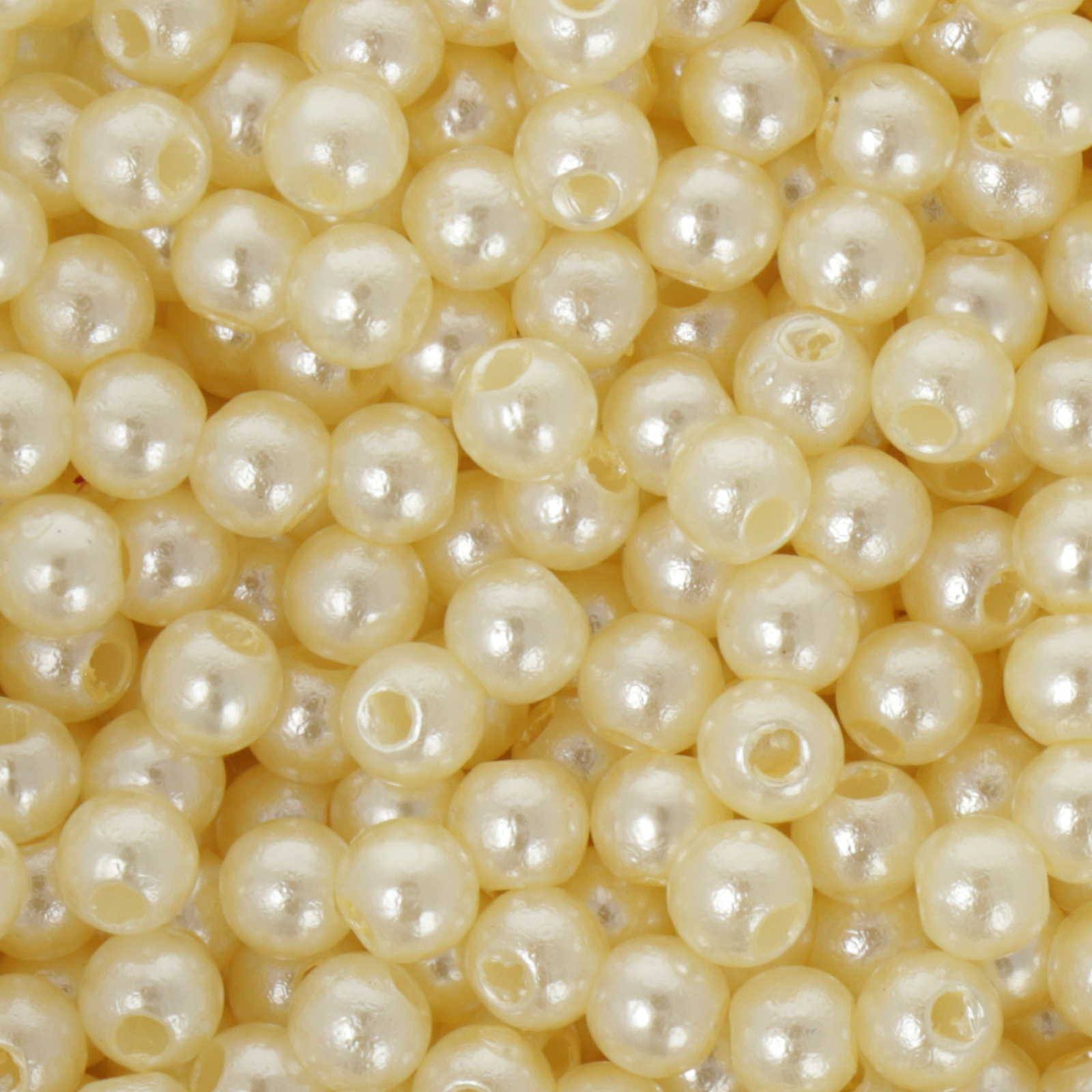 perle aus kunststoff creme 4mm - 650st ca. | 25gr