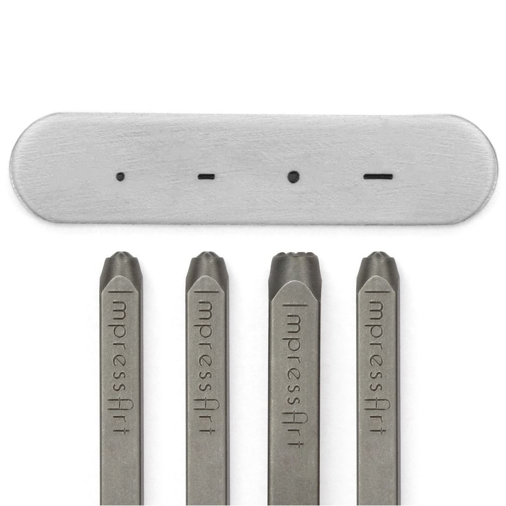 design stamp dot & dash signature 0,5/3mm - 4 pieces | 1pc
