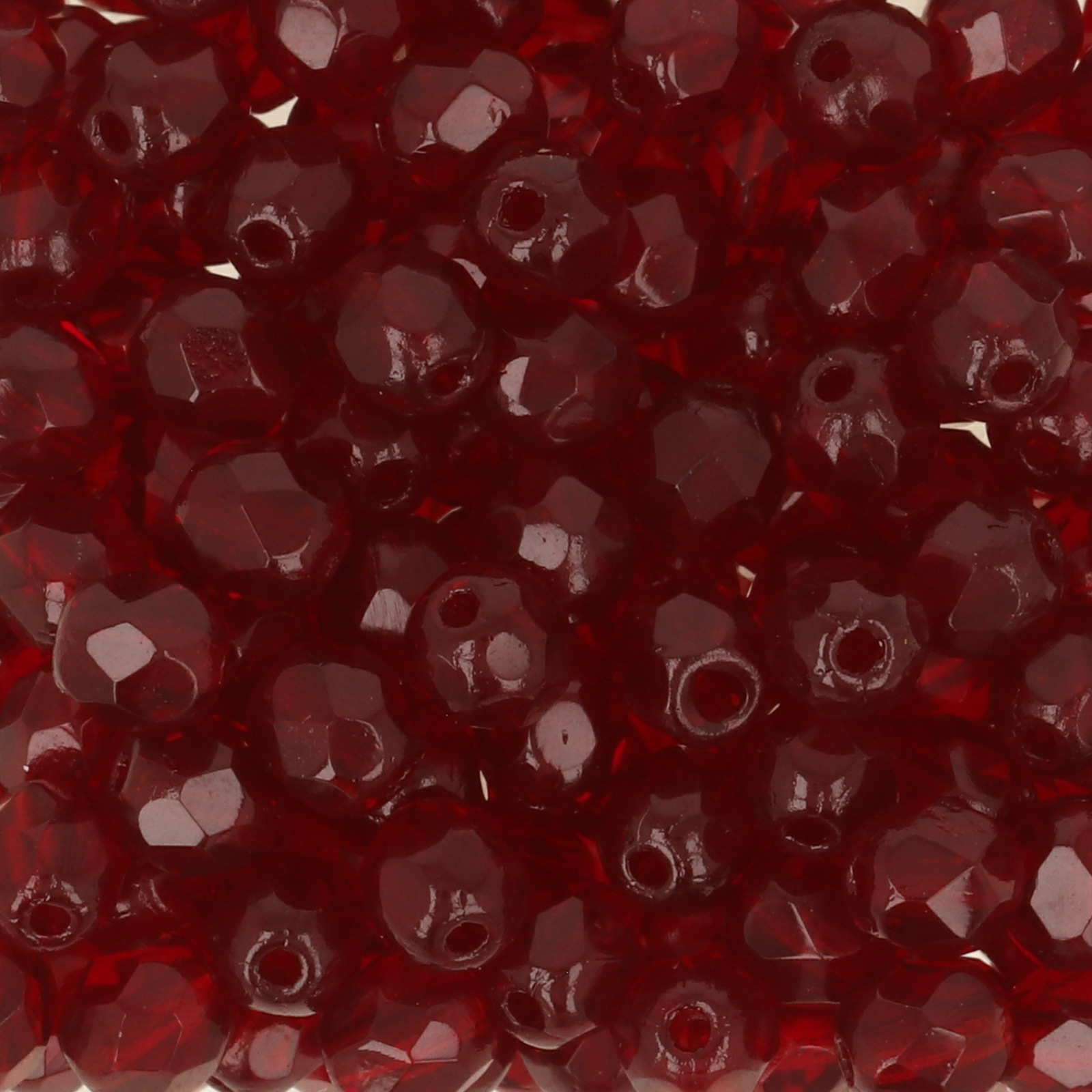 böhmische glasschliffperlen garnet 4mm | 50st