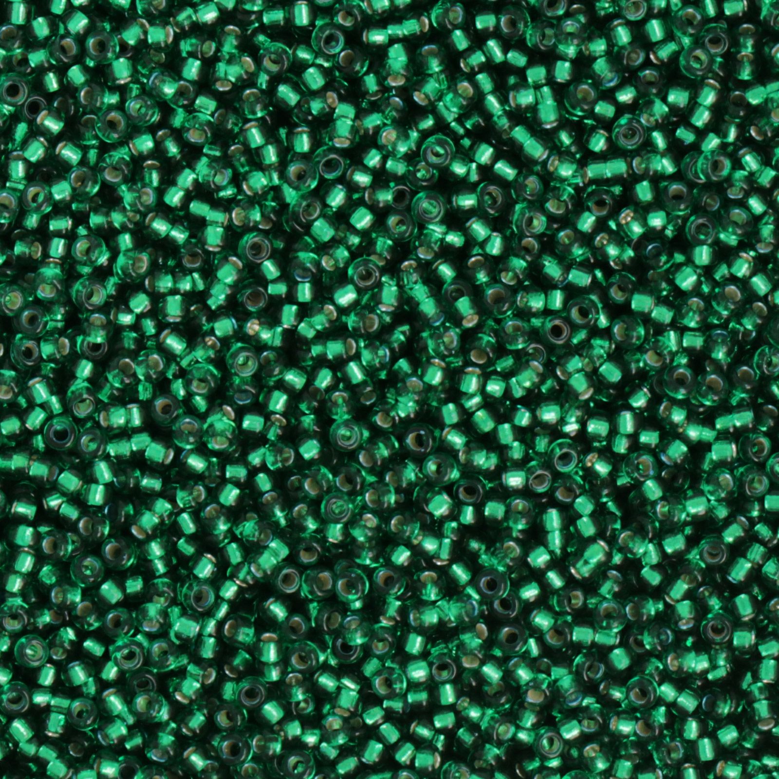 miyuki rocailles 15/0 - dyed silver-lined emerald (1422) | 10gr