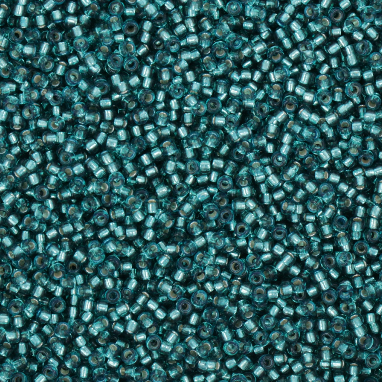 miyuki rocailles 15/0 - dyed silver-lined teal (1424) | 10gr