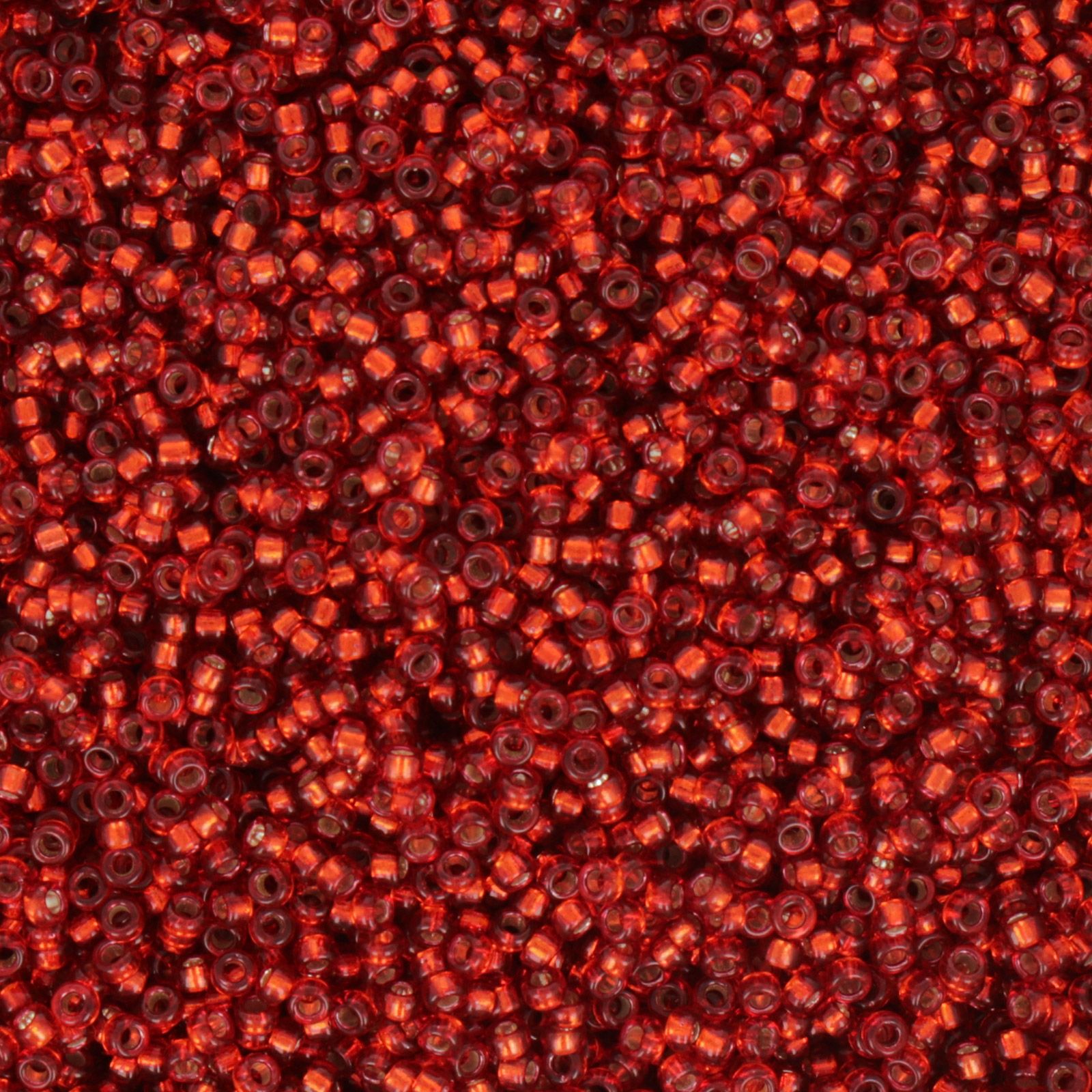 miyuki rocailles 15/0 - dyed silver-lined dark burnt orange (1434) | 10gr