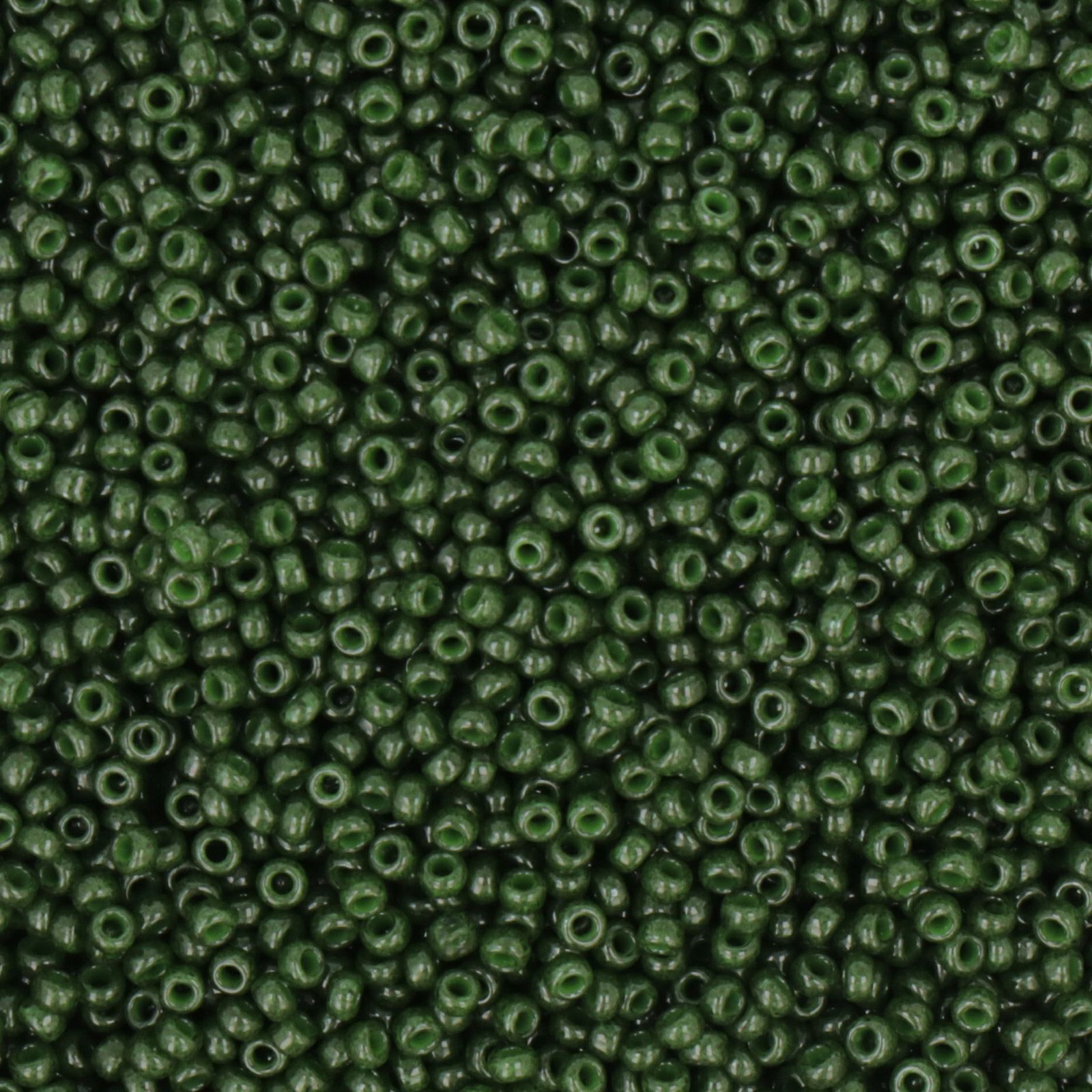 miyuki rocailles 15/0 - dyed opaque olive (1488) | 10gr