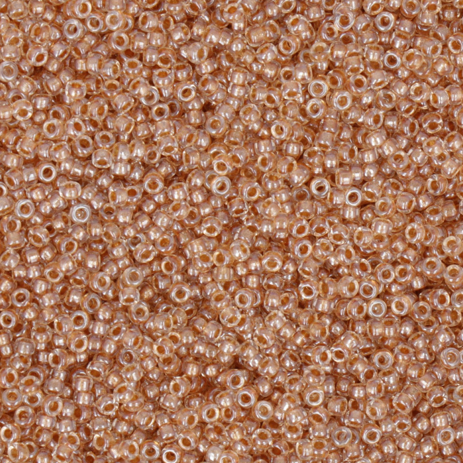 miyuki rocailles 15/0 - honey beige lined sparkling crystal (1522) | 10gr
