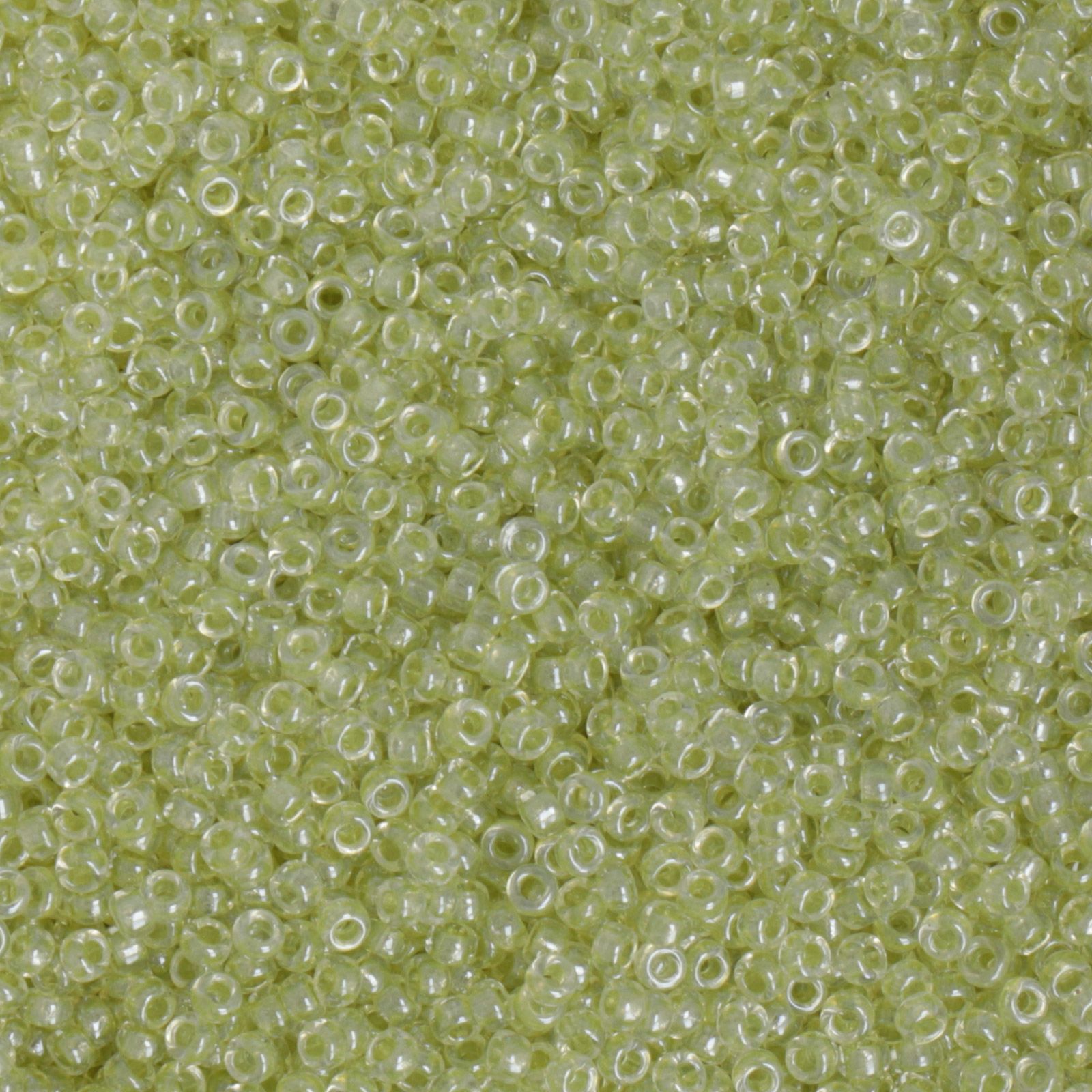 miyuki rocailles 15/0 - celery lined sparkling crystal (1527) | 10gr