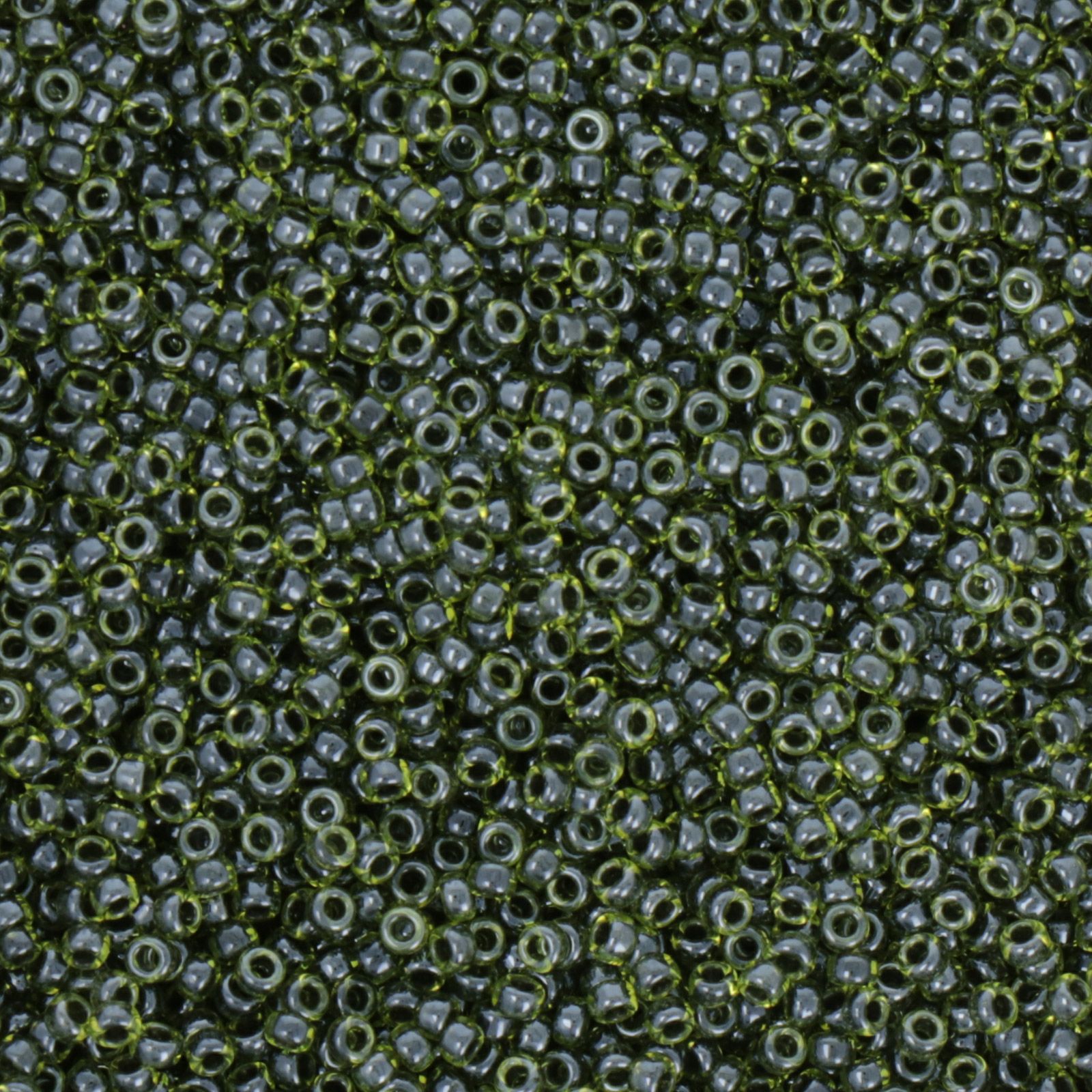 miyuki rocailles 15/0 - black lined chartreuse (1816) | 10gr