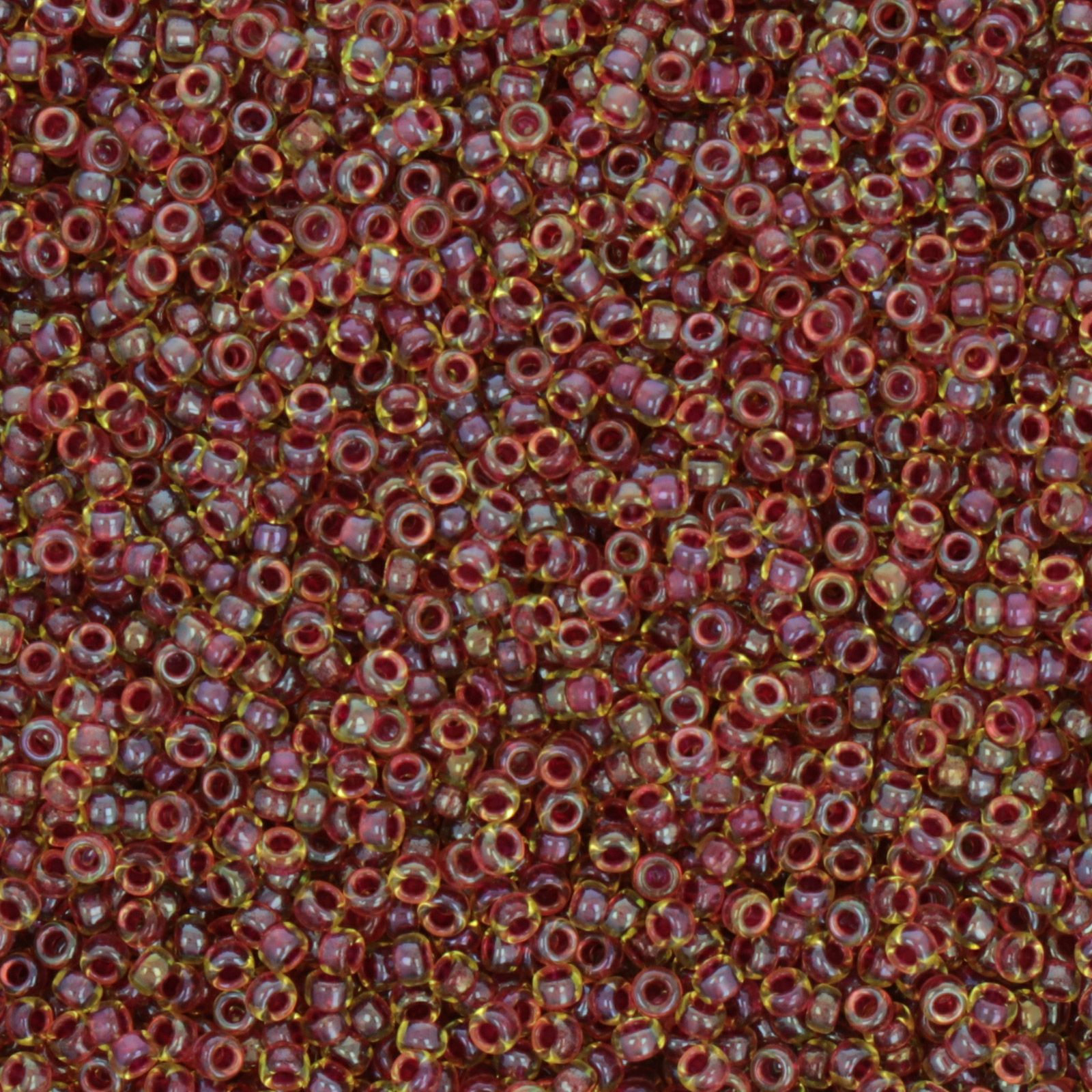 miyuki rocailles 15/0 - color-lined wine/peridot luster (336) | 10gr
