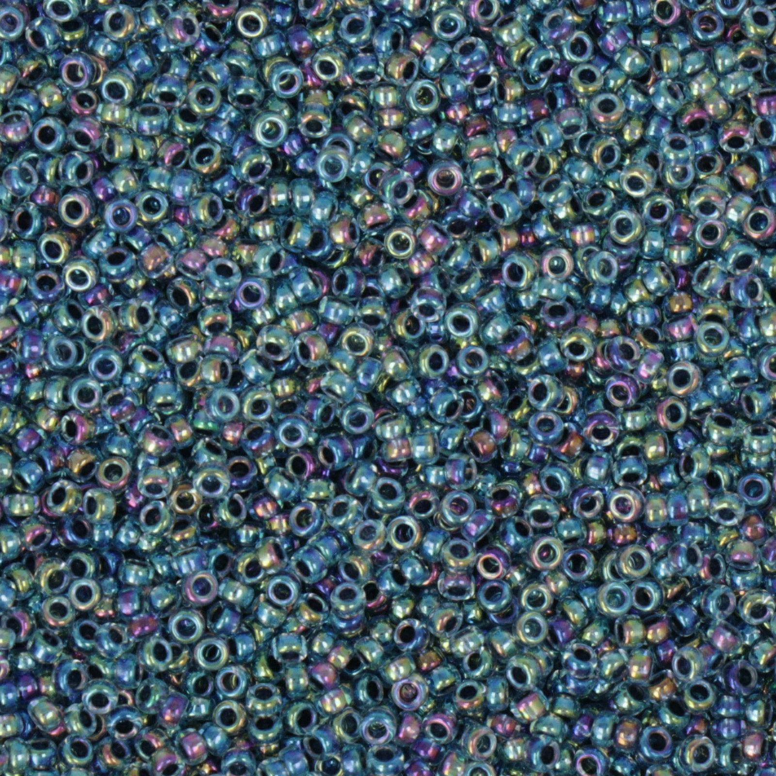 miyuki rocailles 15/0 - color-lined blue/aqua ab (339) | 10gr
