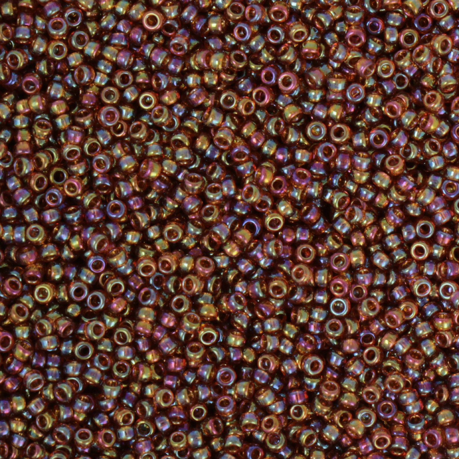 miyuki rocailles 15/0 - transparent topaz ab (257) | 10gr