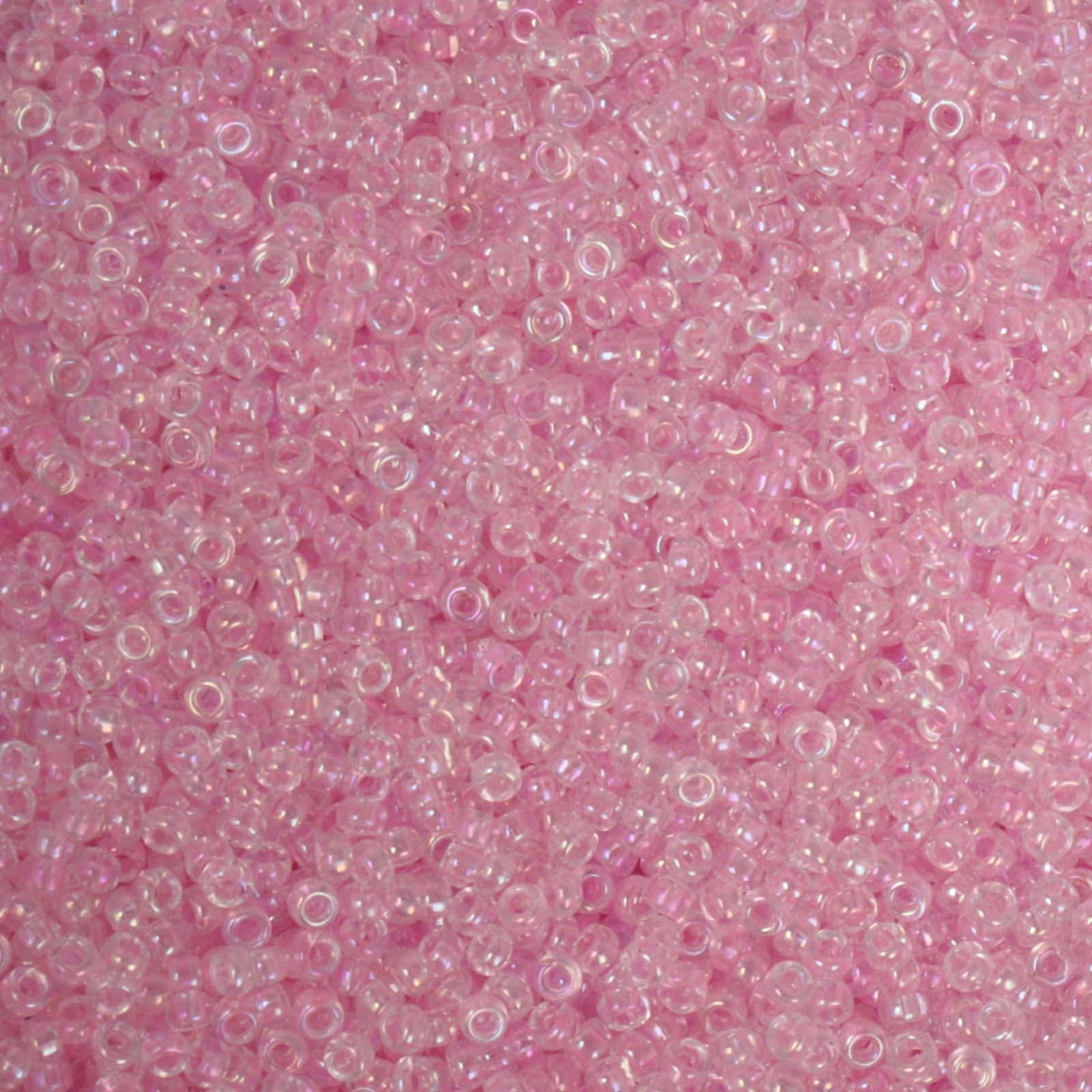 miyuki rocailles 15/0 - transparent pink ab (266) | 10gr