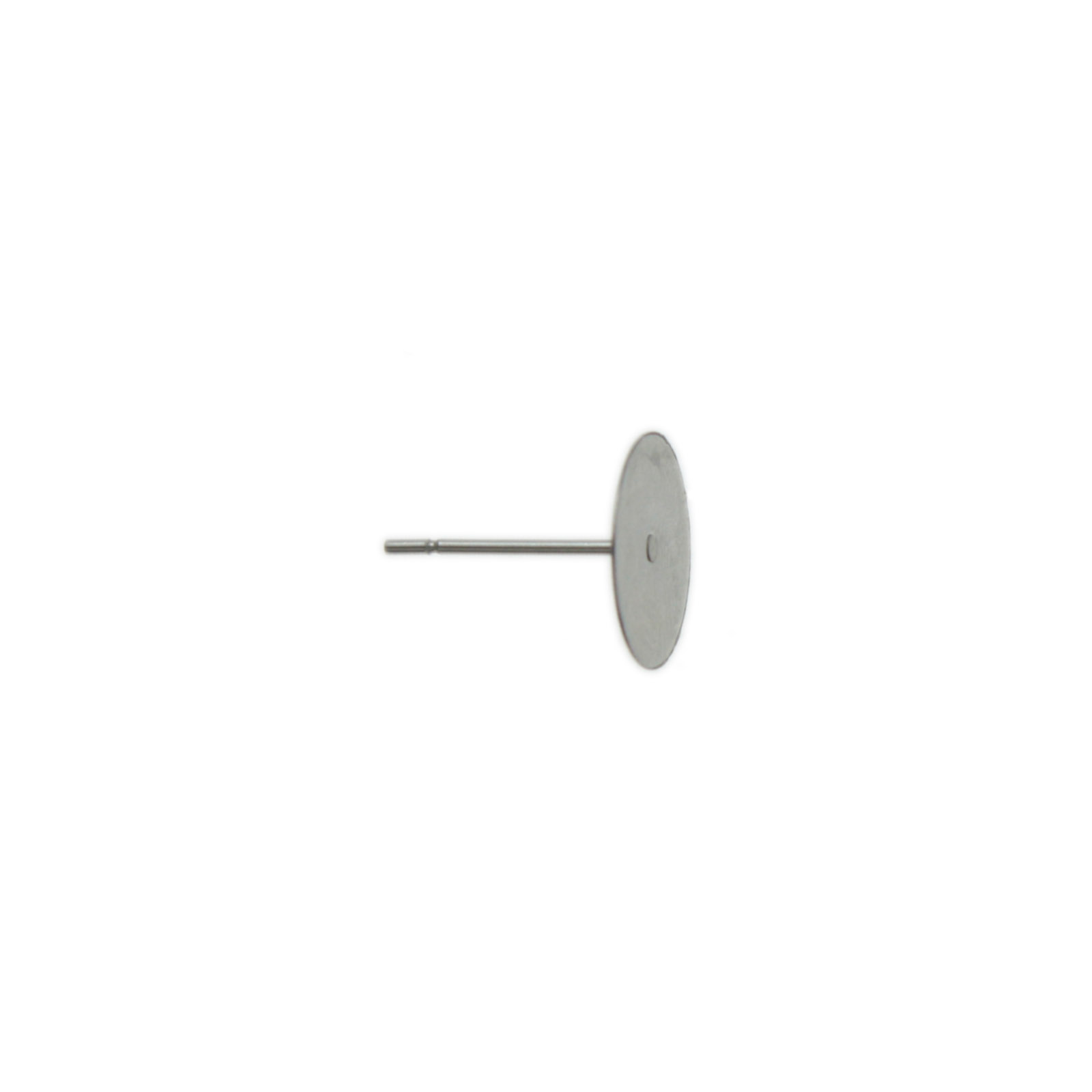 stainless steel flat glue on post earring 10mm | 40pc