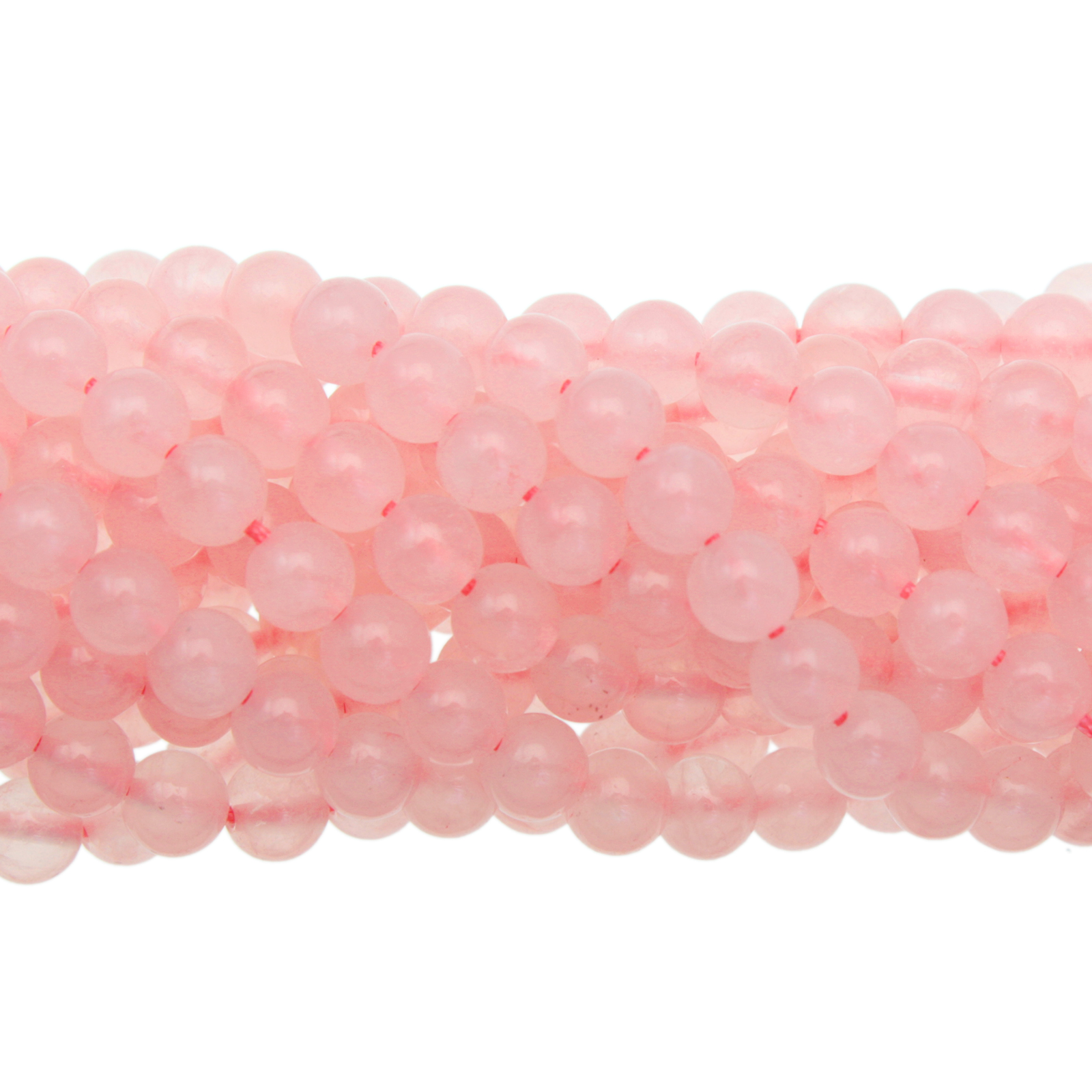 rose quartz smooth round 4mm | 16-inch strand