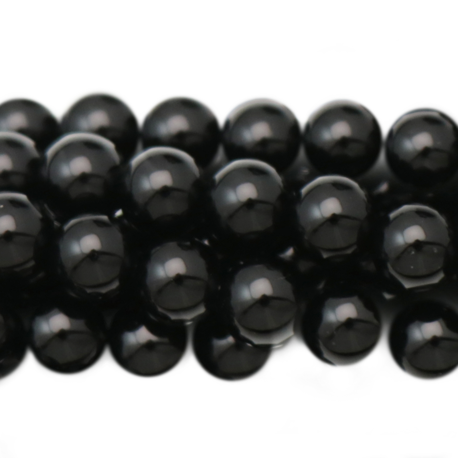schwarz onyx glatt runde 8mm | strang 38/40cm