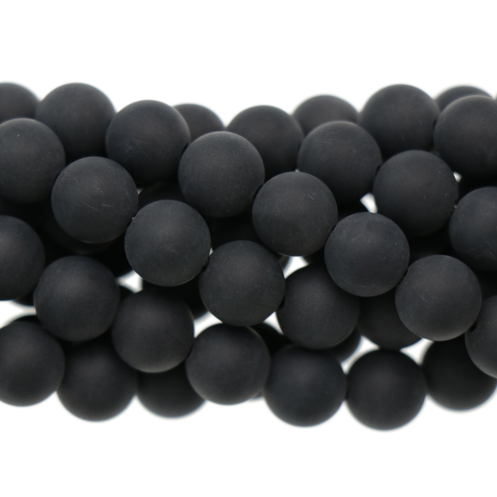 schwarz onyx matte glatt runde 8mm | strang 38/40cm