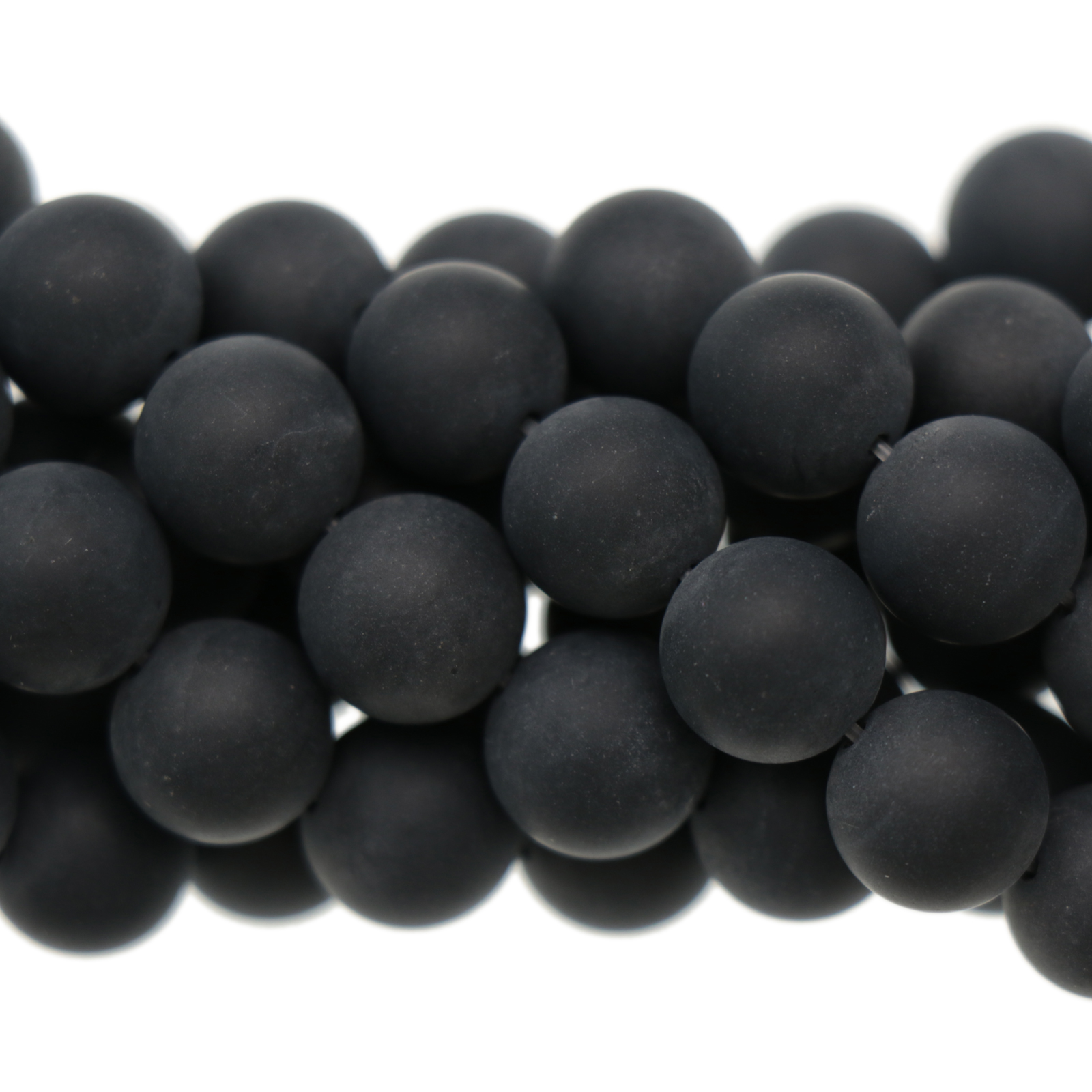 schwarz onyx matte glatt runde 10mm | strang 38/40cm