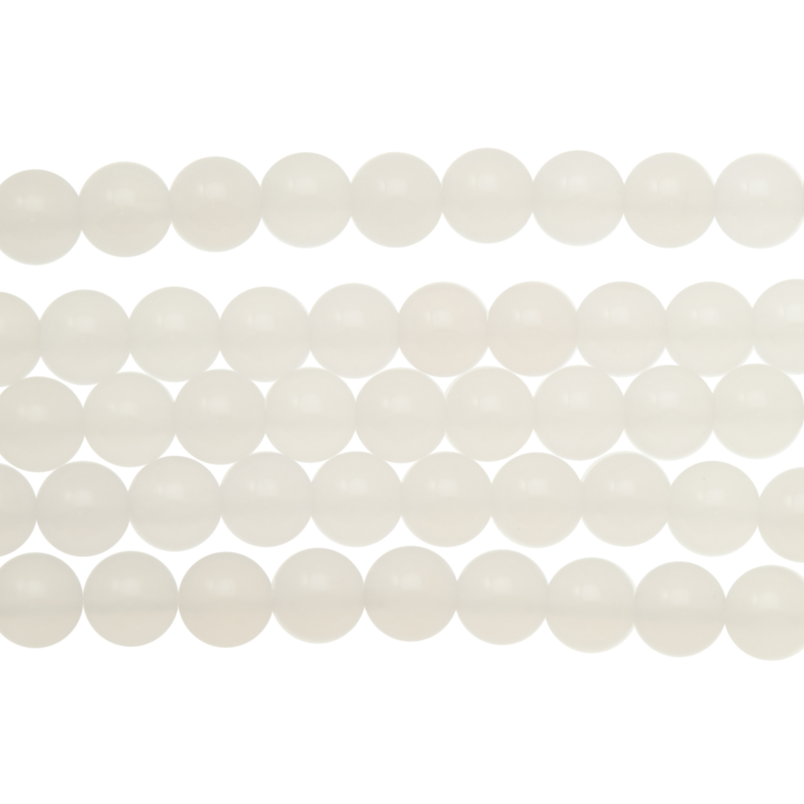 white agate smooth round 6mm | 16-inch strand