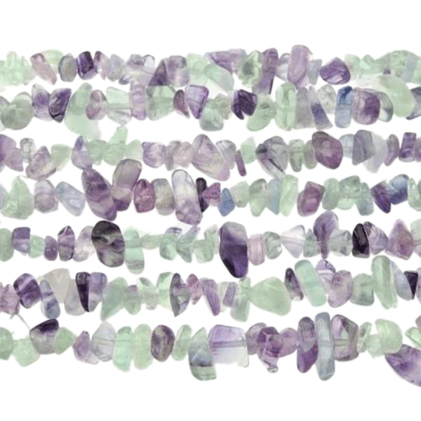 fluorit rainbow chips 5-10mm | strang 80/85cm