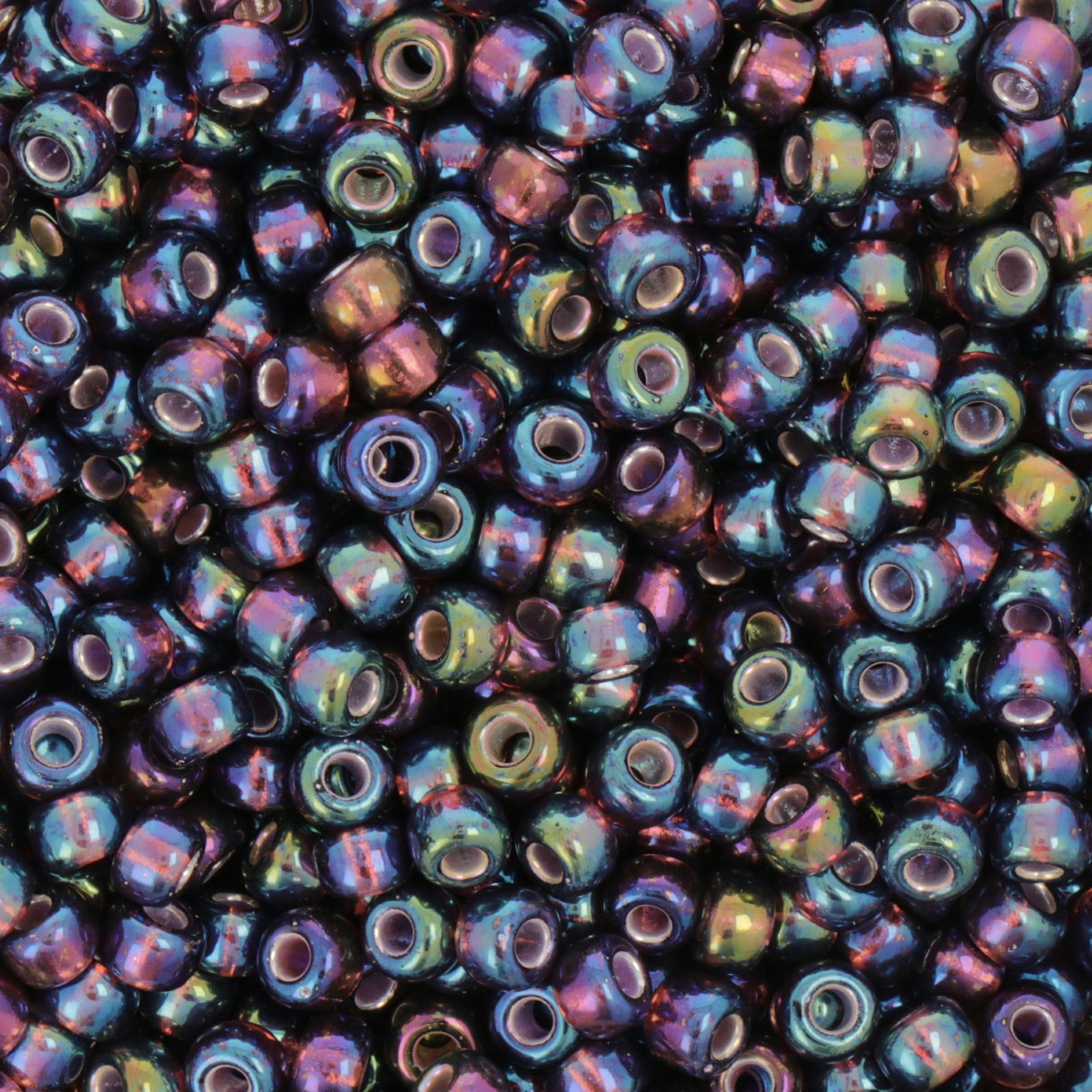 miyuki rocailles 6/0 - silver-lined dark smoky amethyst ab (1013) | 10gr