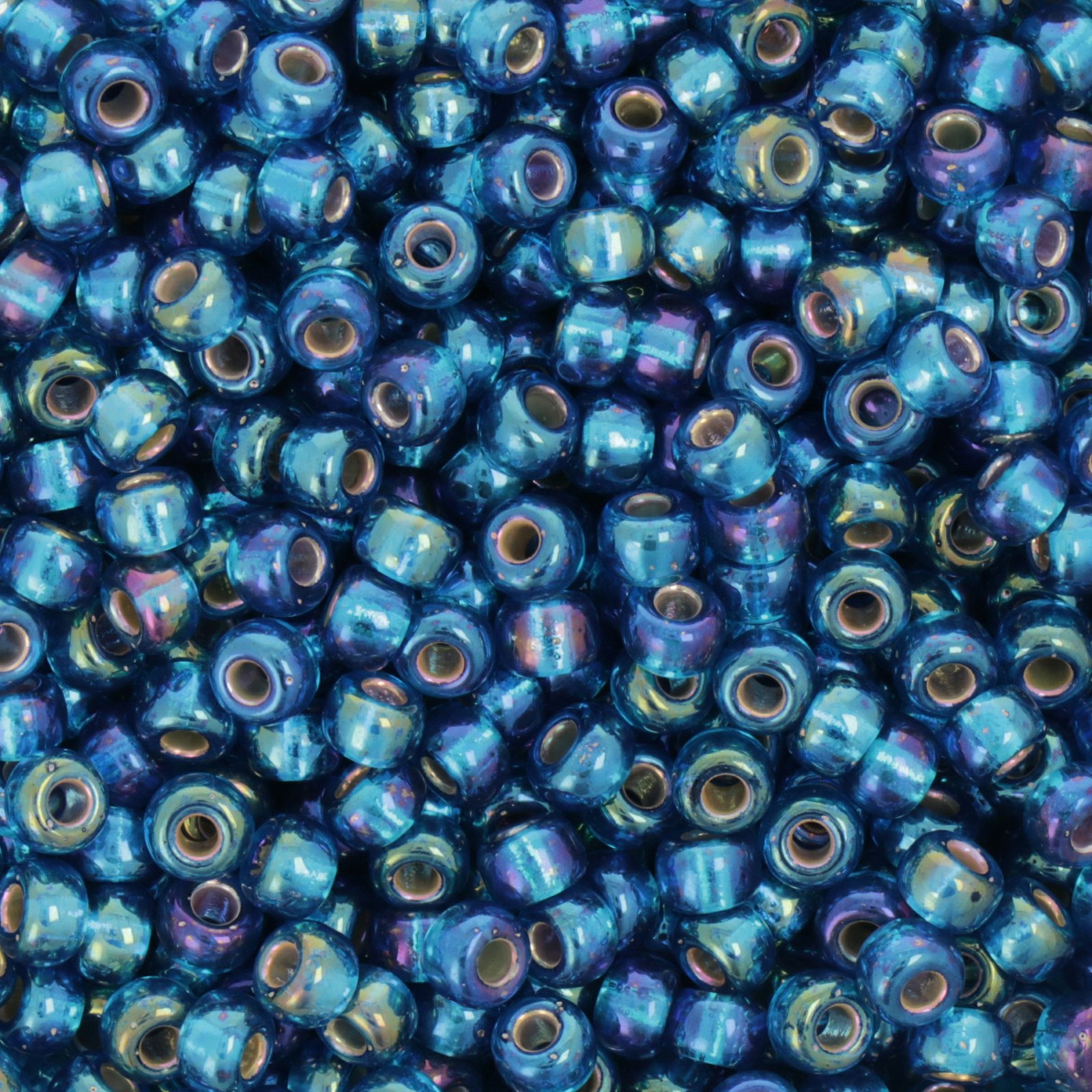 miyuki rocailles 6/0 - silver-lined capri blue ab (1025) | 10gr