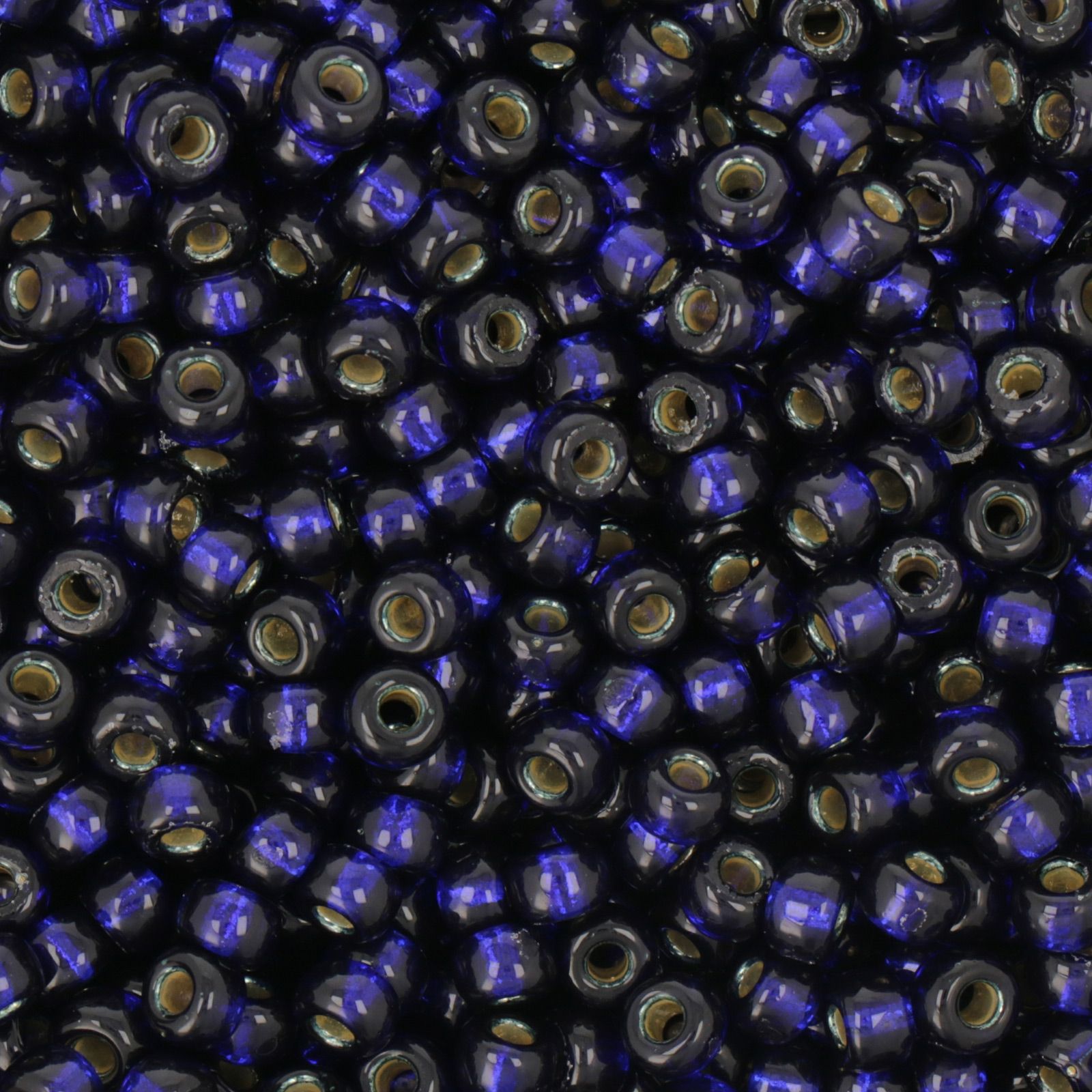 miyuki rocailles 6/0 - duracoat silver-lined navy blue (4281) | 10gr