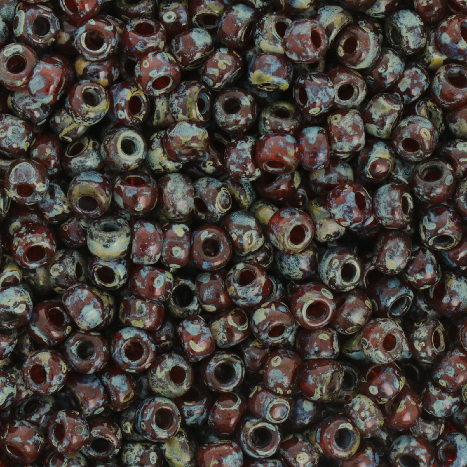 miyuki rocailles 6/0 - picasso transparent red brown (4503) | 10gr
