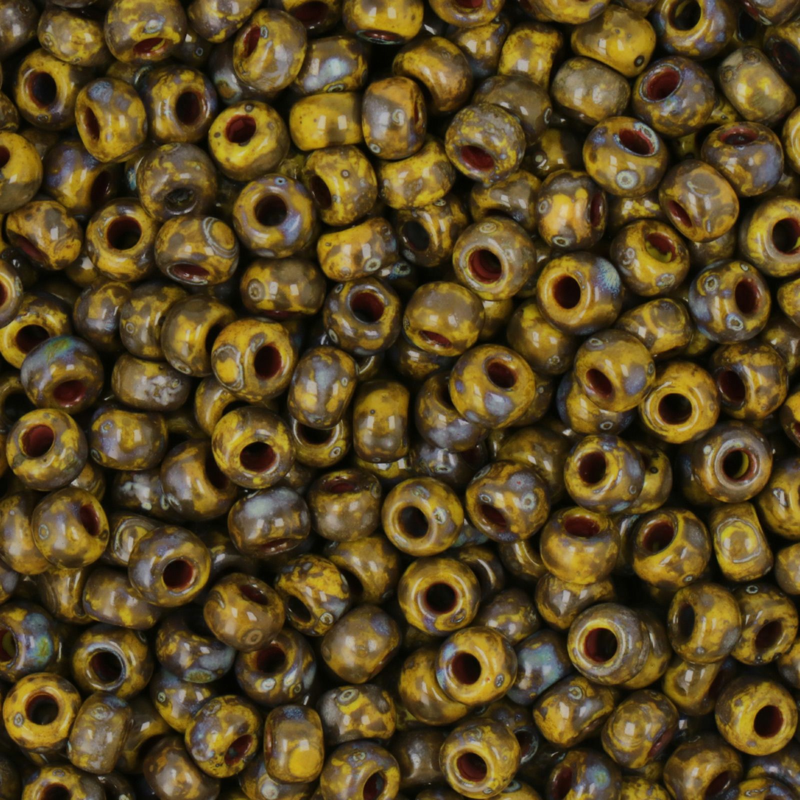 miyuki rocailles 6/0 - picasso opaque yellow (4519) | 10gr
