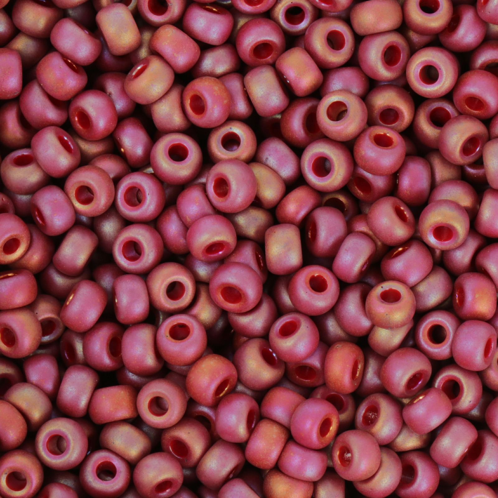 miyuki rocailles 6/0 - frosted opaque glaze rainbow dark red (4696) | 10gr