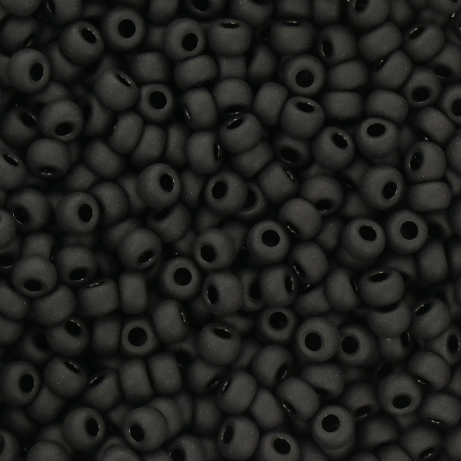 miyuki rocailles 6/0 - matte black (401f) | 10gr