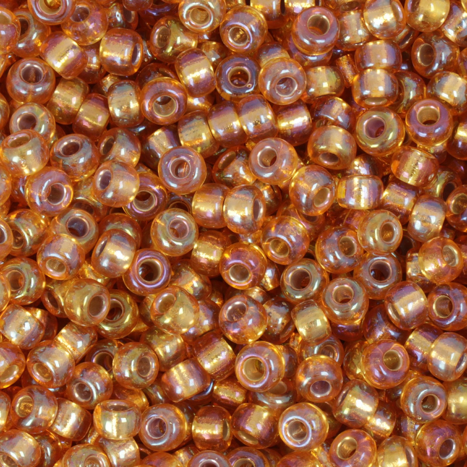 miyuki rocailles 6/0 - silver-lined dark gold ab (1004) | 10gr